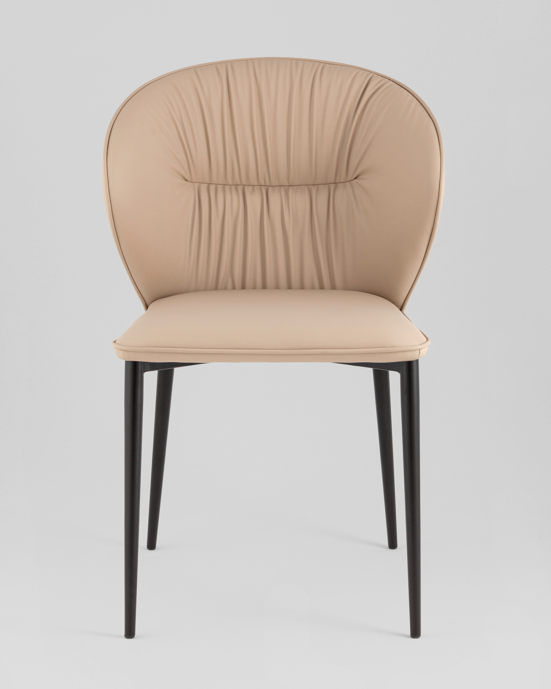 Стул обеденный Deia кремовая экокожа черные ножки — изображение 5