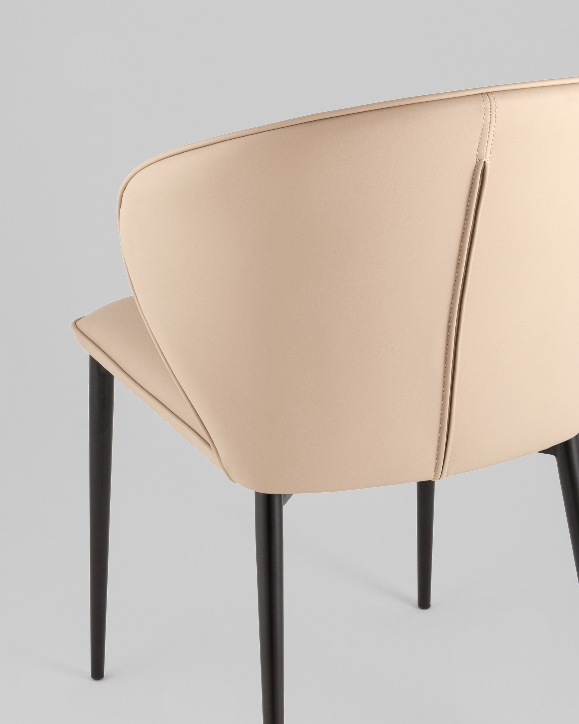 Стул обеденный Deia кремовая экокожа черные ножки — изображение 9