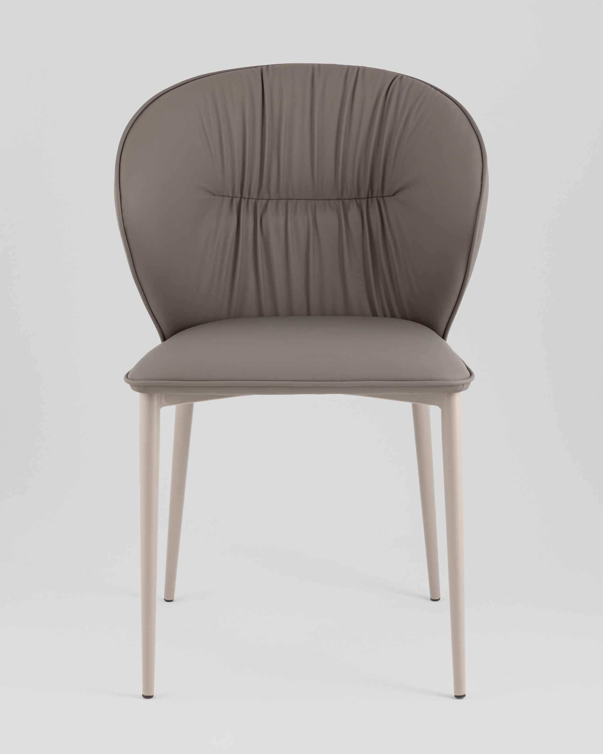Стул обеденный Deia серая экокожа серые ножки — изображение 3