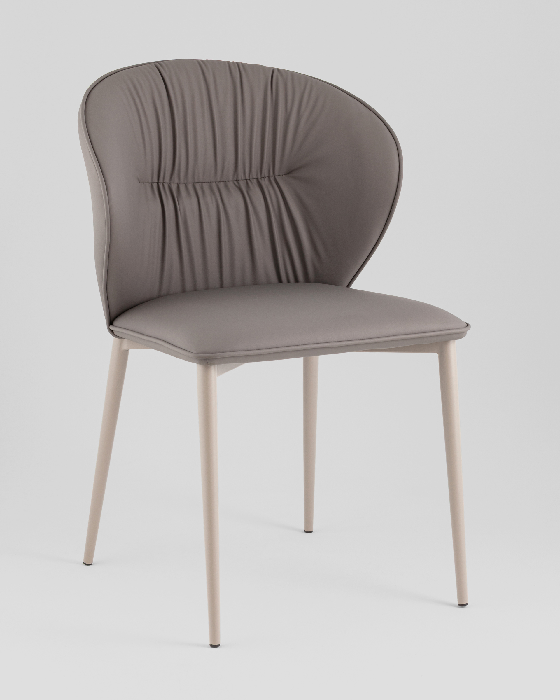 Стул обеденный Deia серая экокожа серые ножки — изображение 2