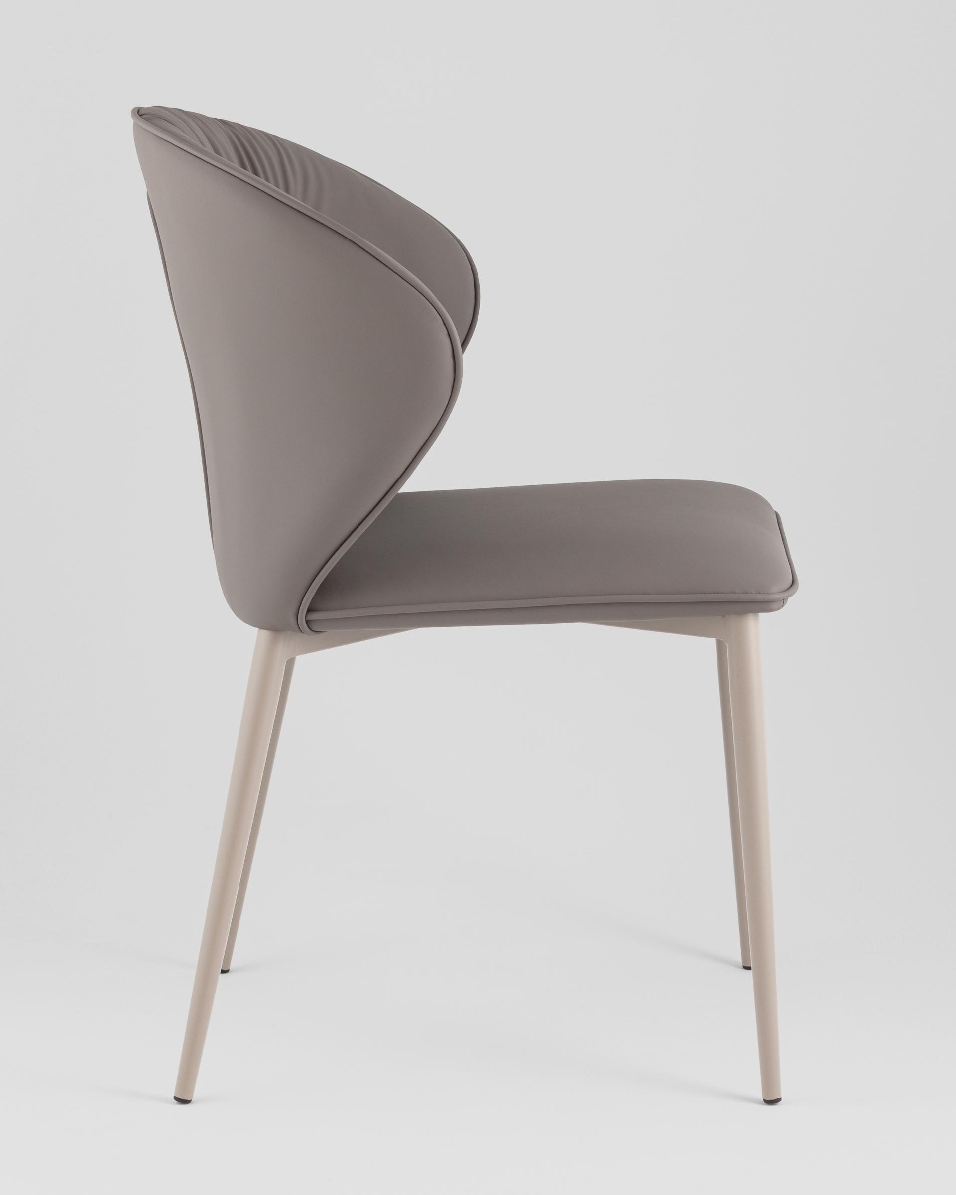 Стул обеденный Deia серая экокожа серые ножки — изображение 4