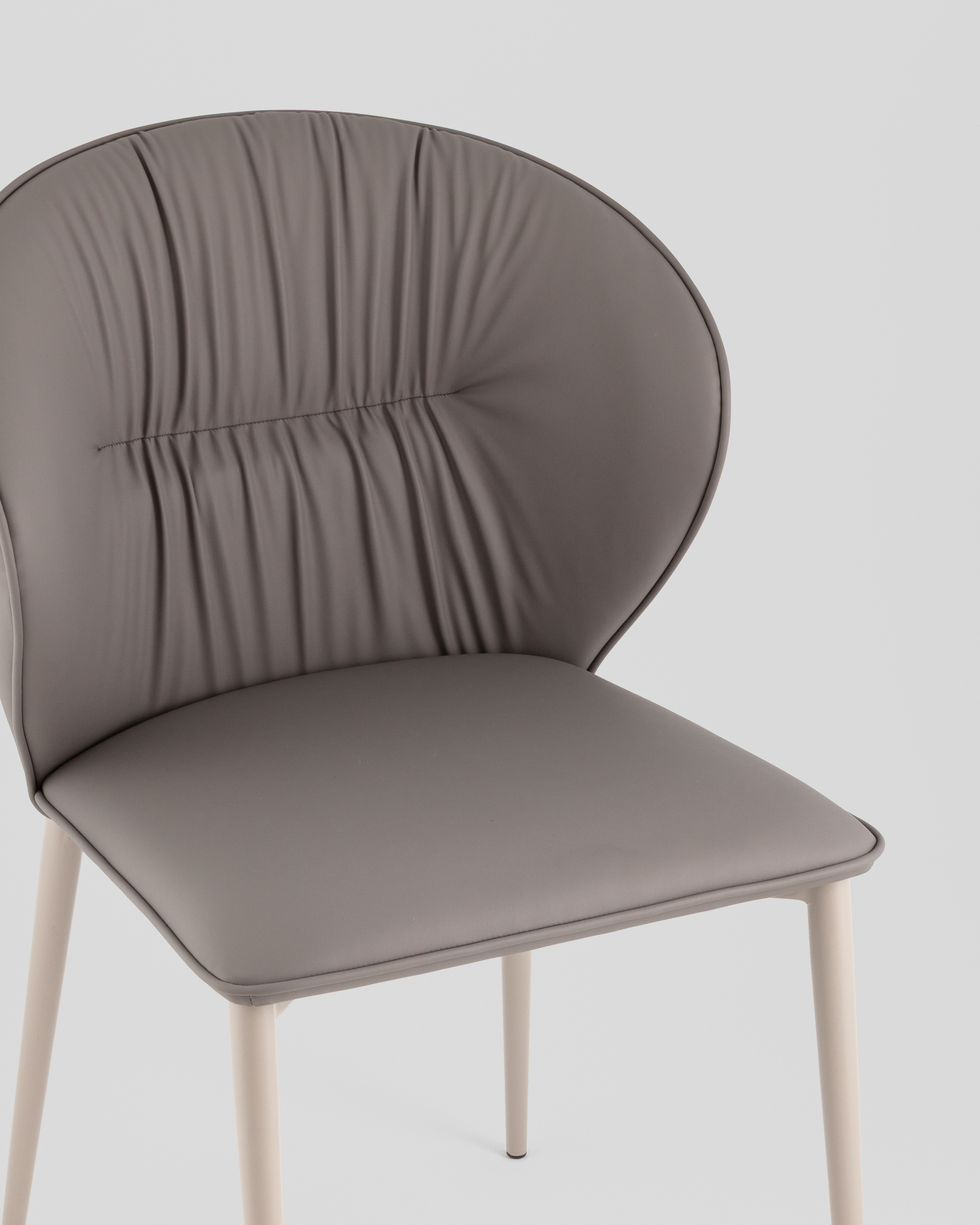 Стул обеденный Deia серая экокожа серые ножки — изображение 8