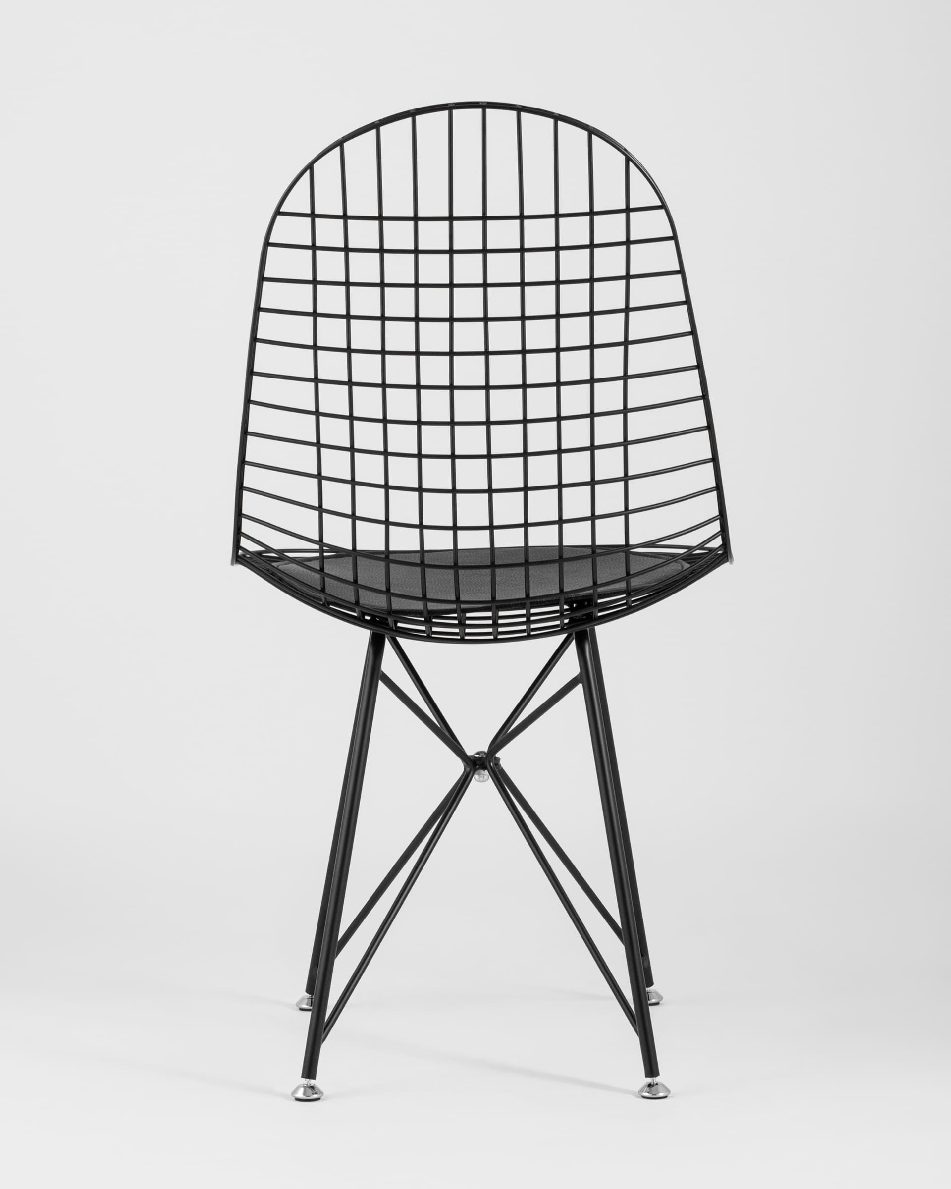 Стул обеденный Eiffel черный с черной подушкой — изображение 9