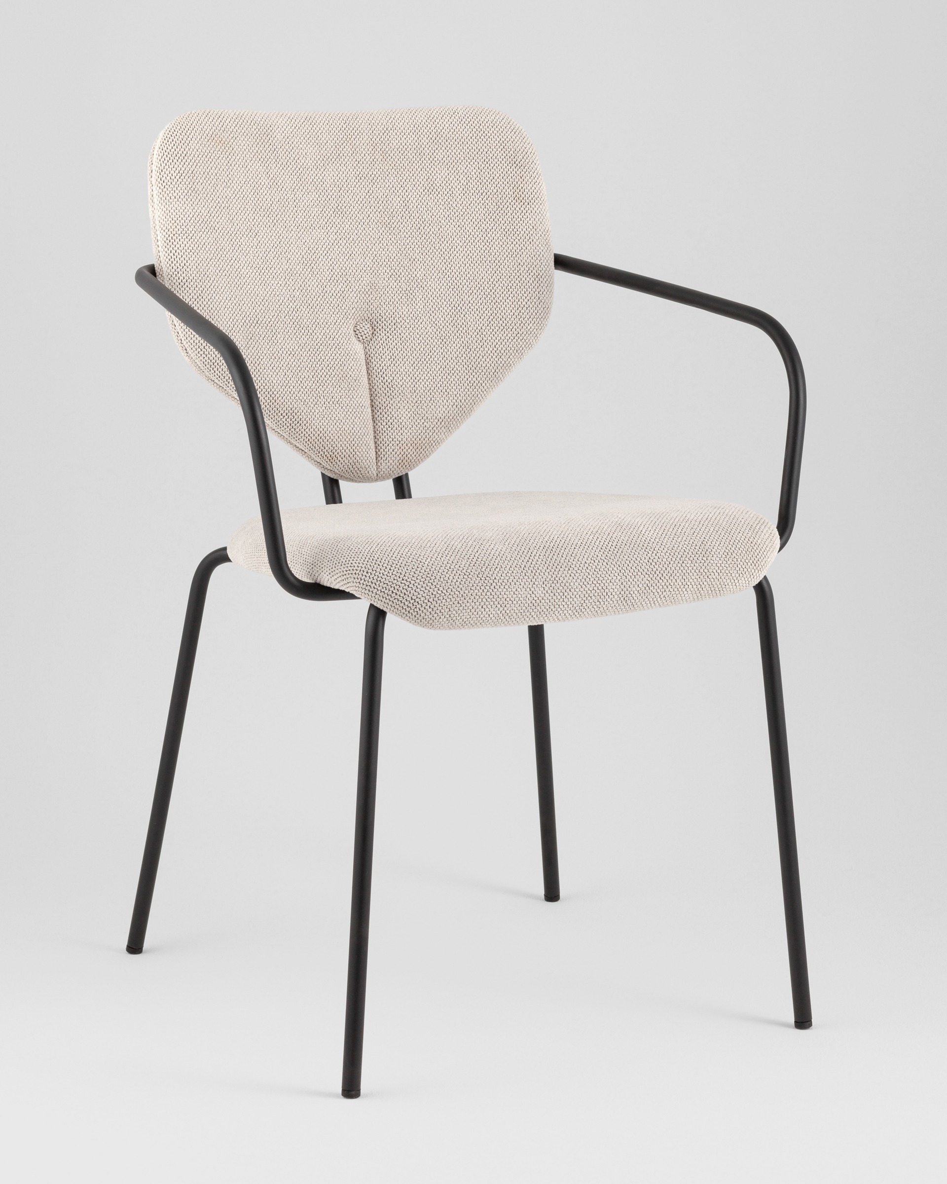 Стул обеденный Masey с подлокотниками бежевый — изображение 2