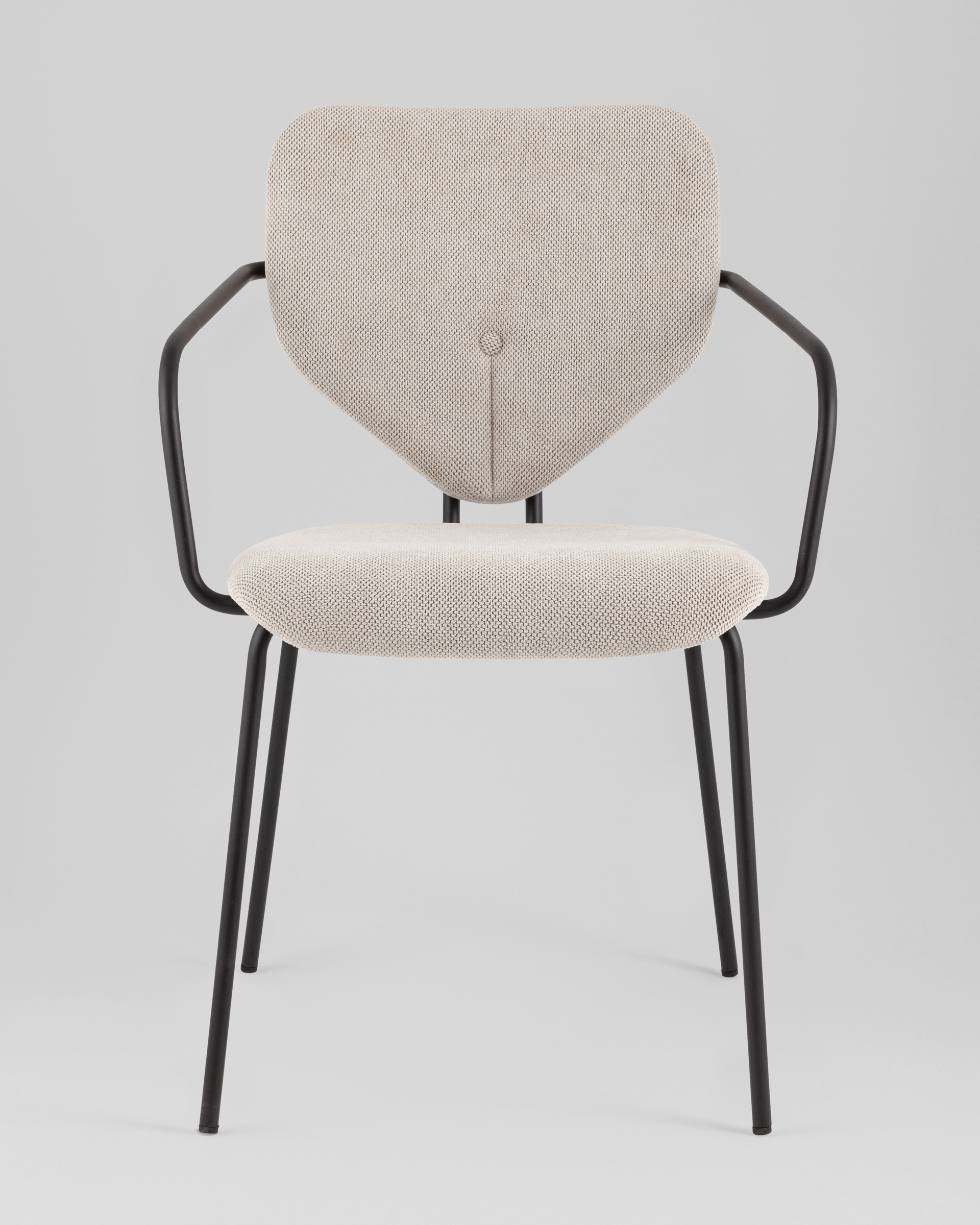 Стул обеденный Masey с подлокотниками бежевый — изображение 5