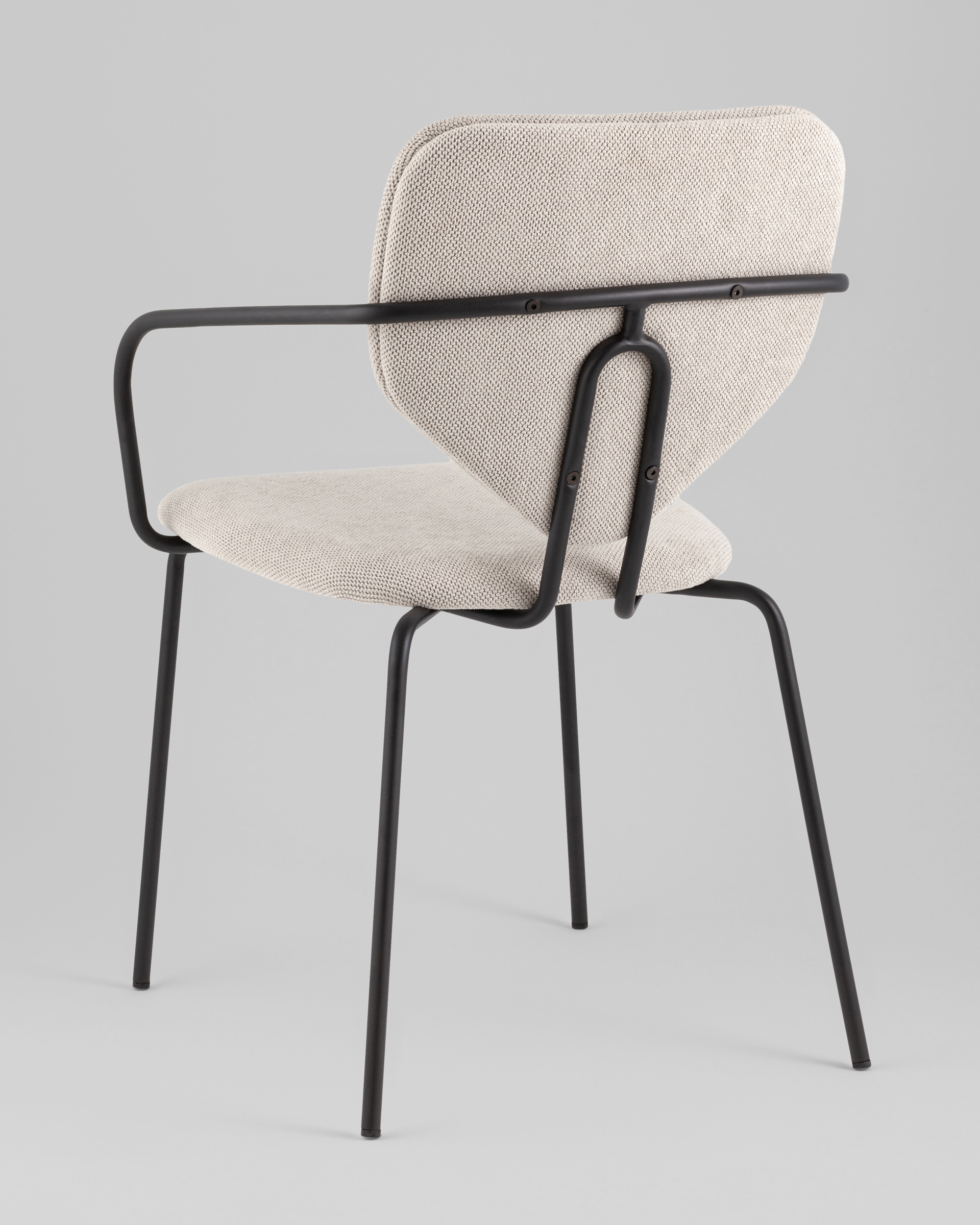 Стул обеденный Masey с подлокотниками бежевый — изображение 8