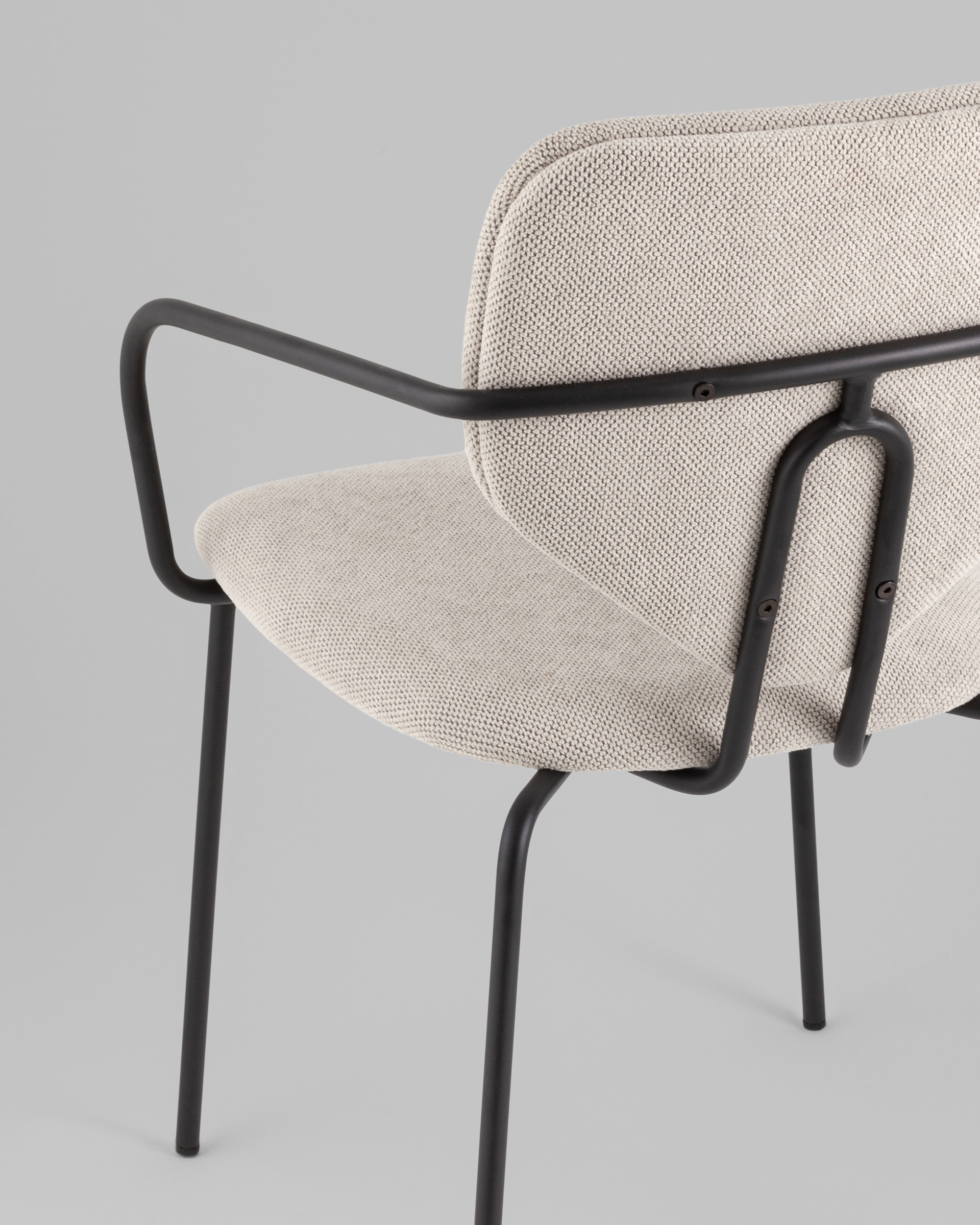 Стул обеденный Masey с подлокотниками бежевый — изображение 9