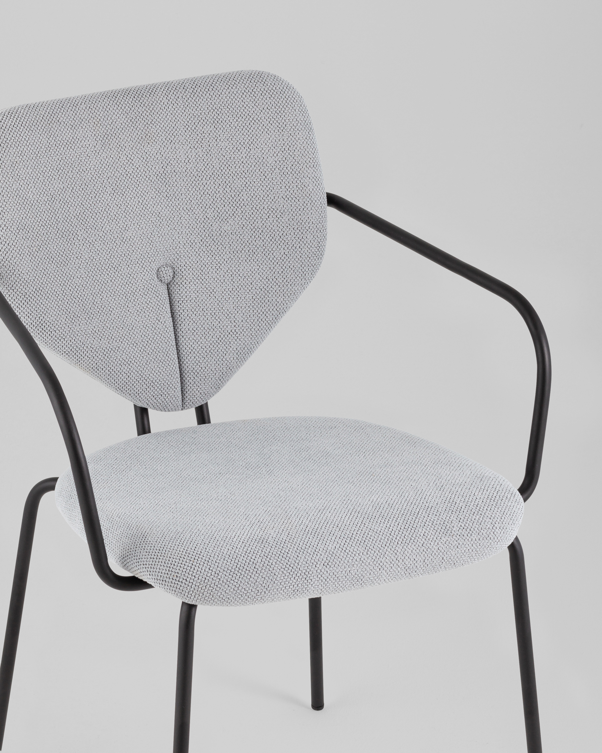 Стул обеденный Masey с подлокотниками серый — изображение 10