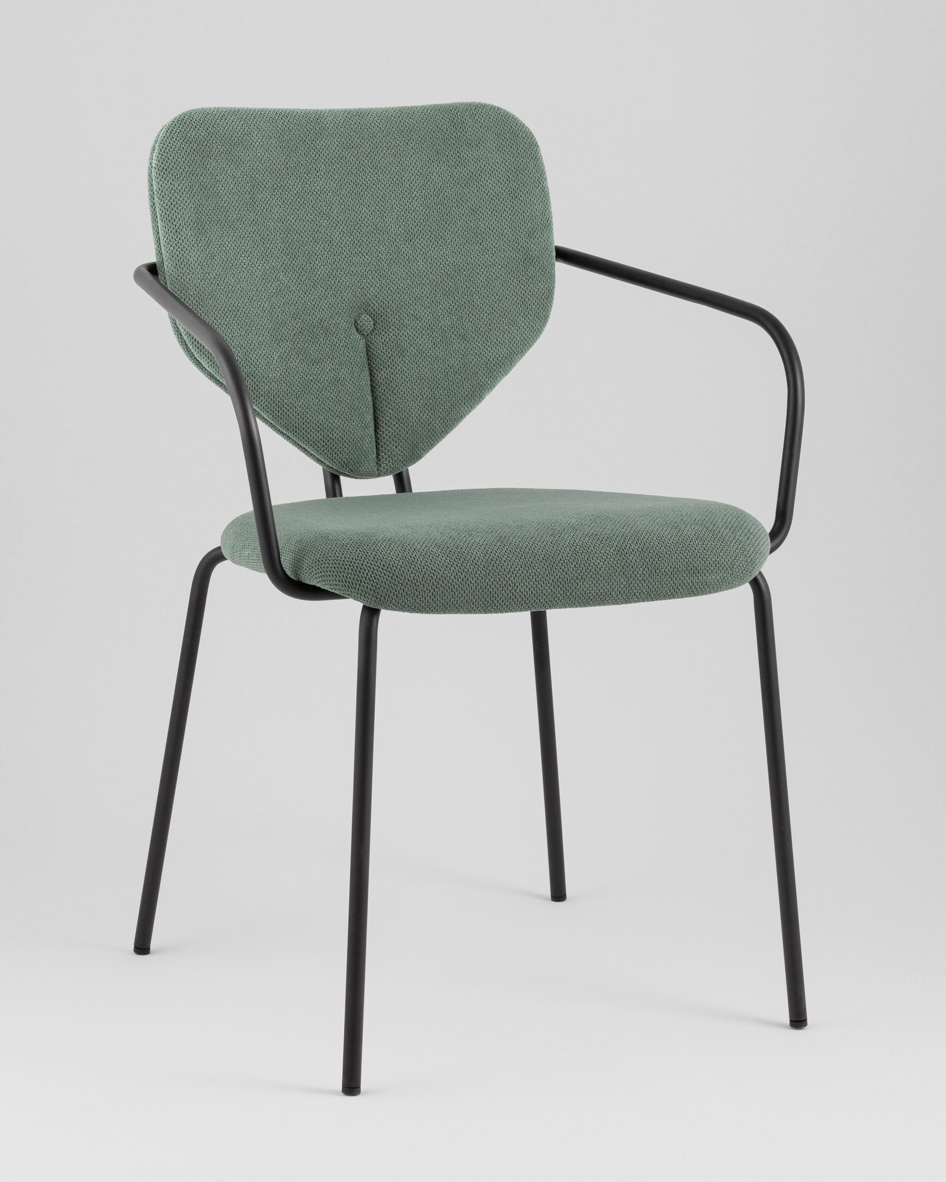 Стул обеденный Masey с подлокотниками зеленый — изображение 2