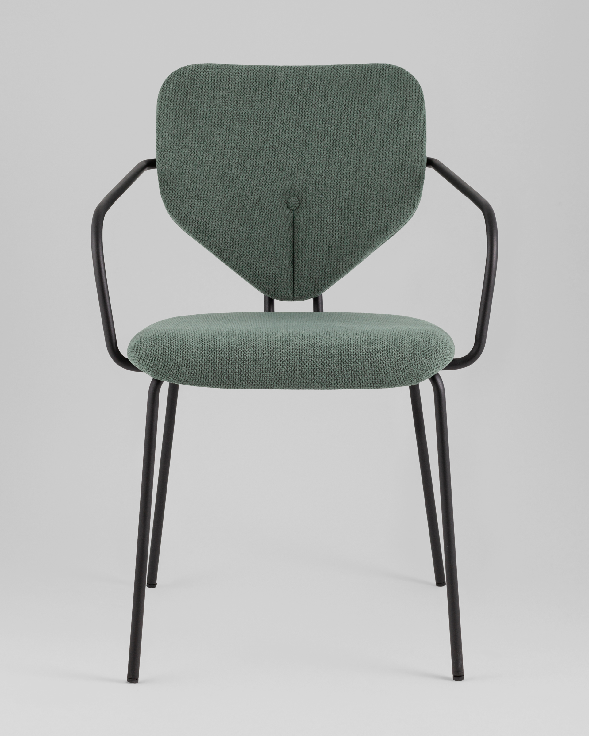 Стул обеденный Masey с подлокотниками зеленый — изображение 5