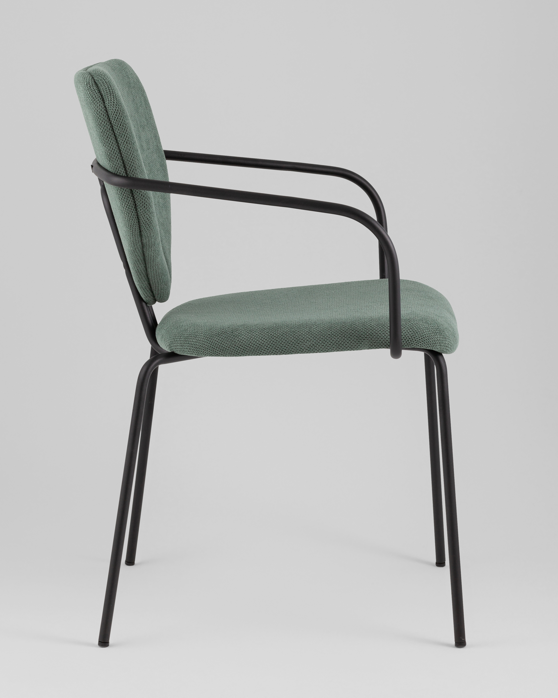 Стул обеденный Masey с подлокотниками зеленый — изображение 6