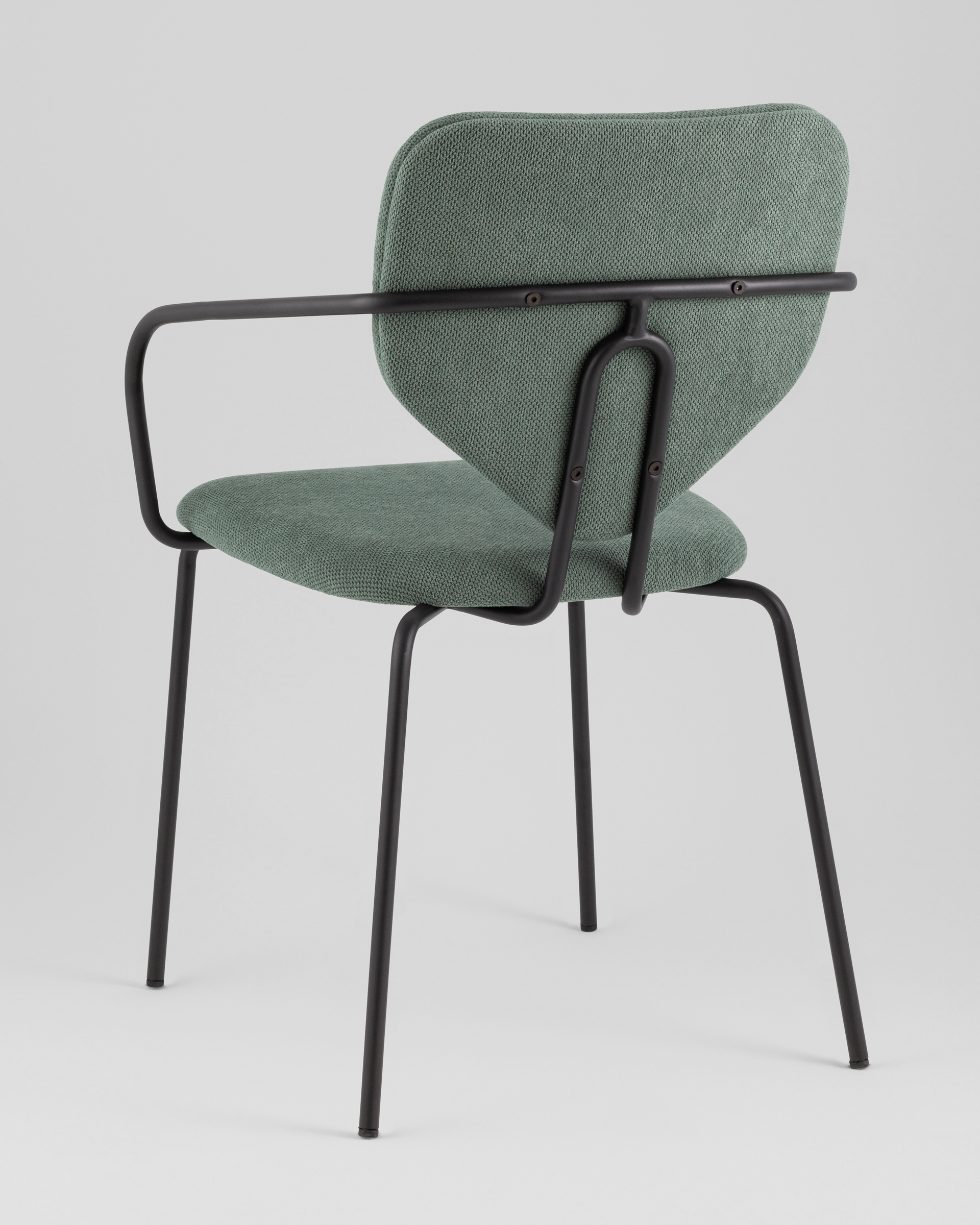 Стул обеденный Masey с подлокотниками зеленый — изображение 8