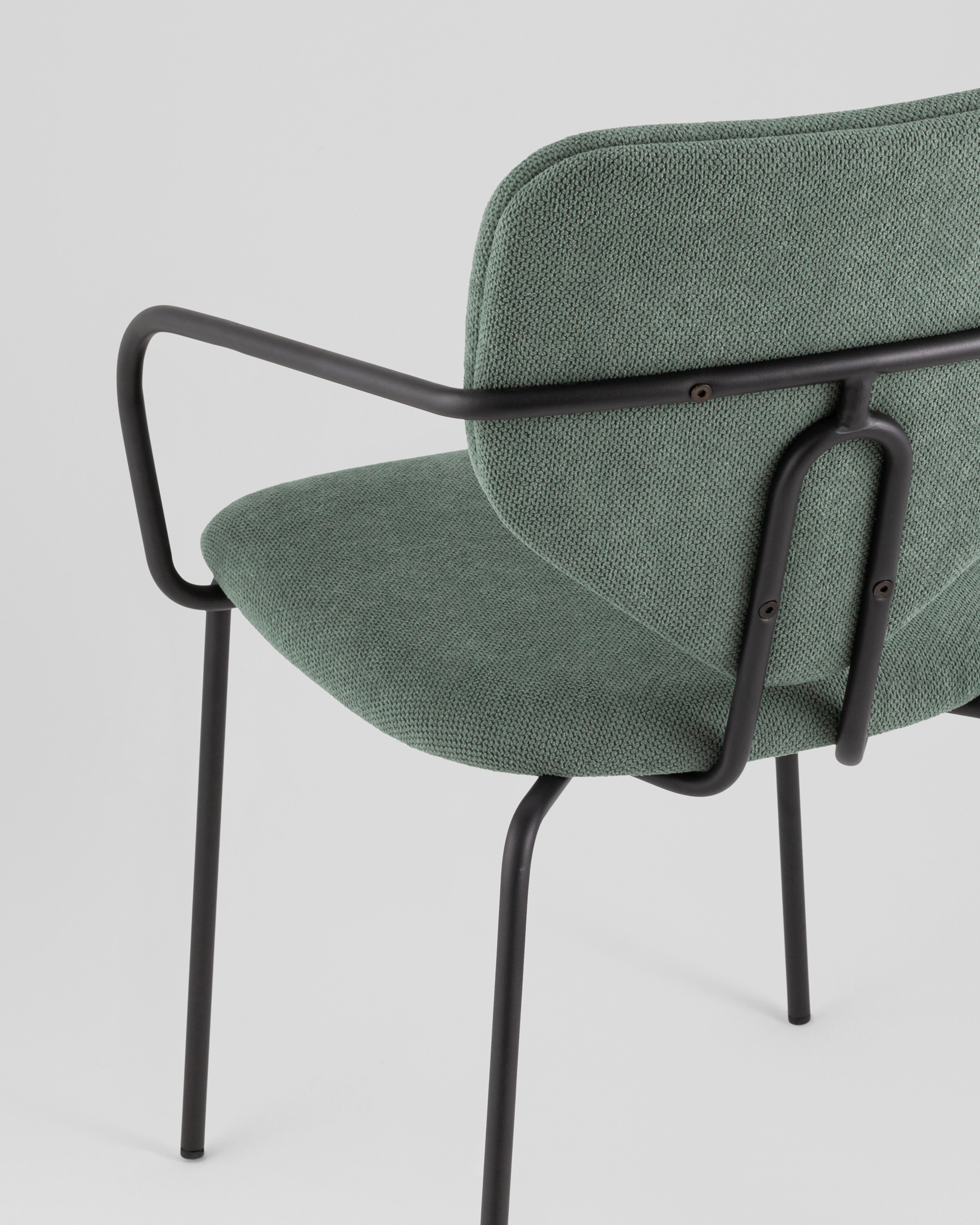 Стул обеденный Masey с подлокотниками зеленый — изображение 9