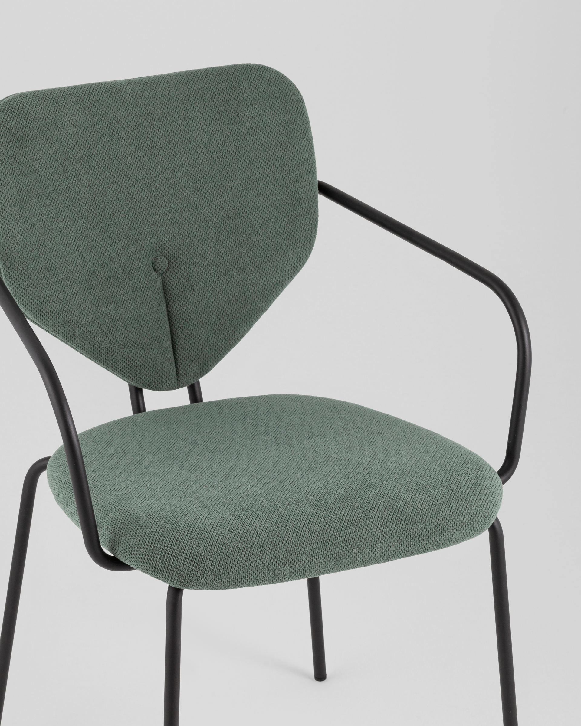 Стул обеденный Masey с подлокотниками зеленый — изображение 10