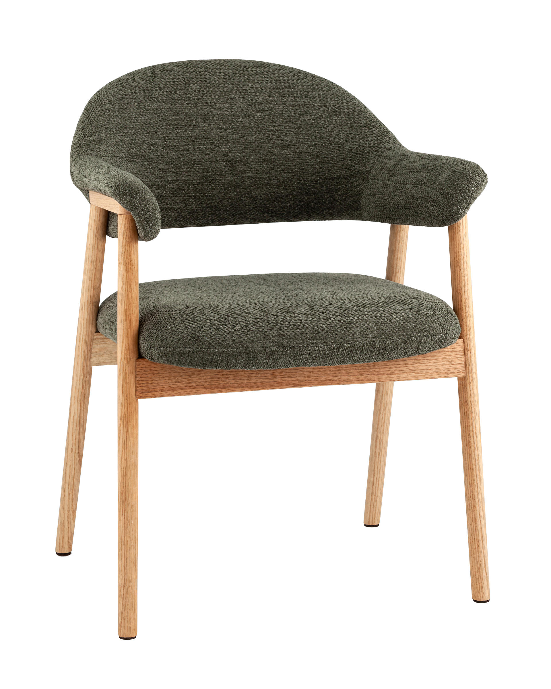 Стул обеденный Tavu с деревянными ножками зеленый