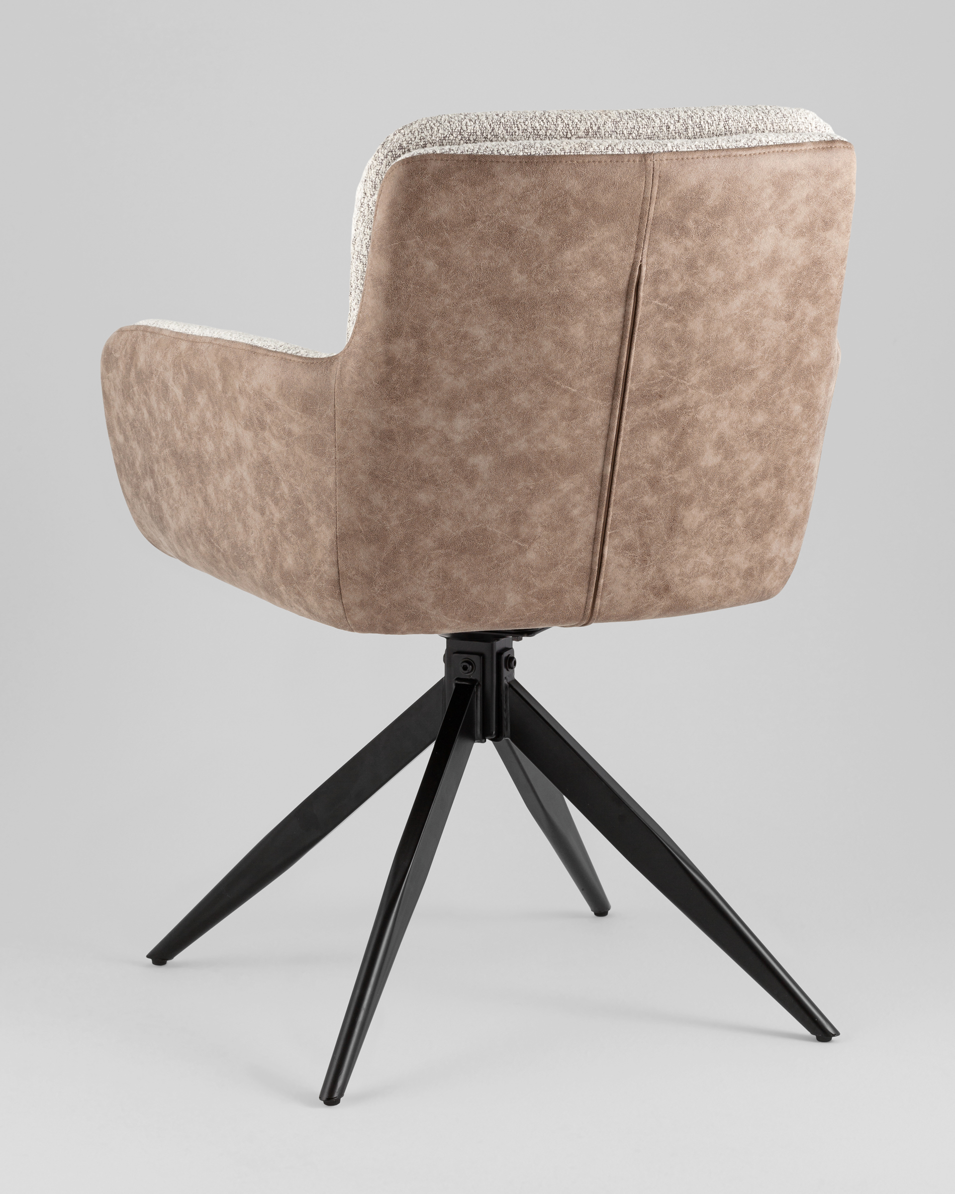 Стул обеденный Waldo светло-серый c бежевой экокожей — изображение 2