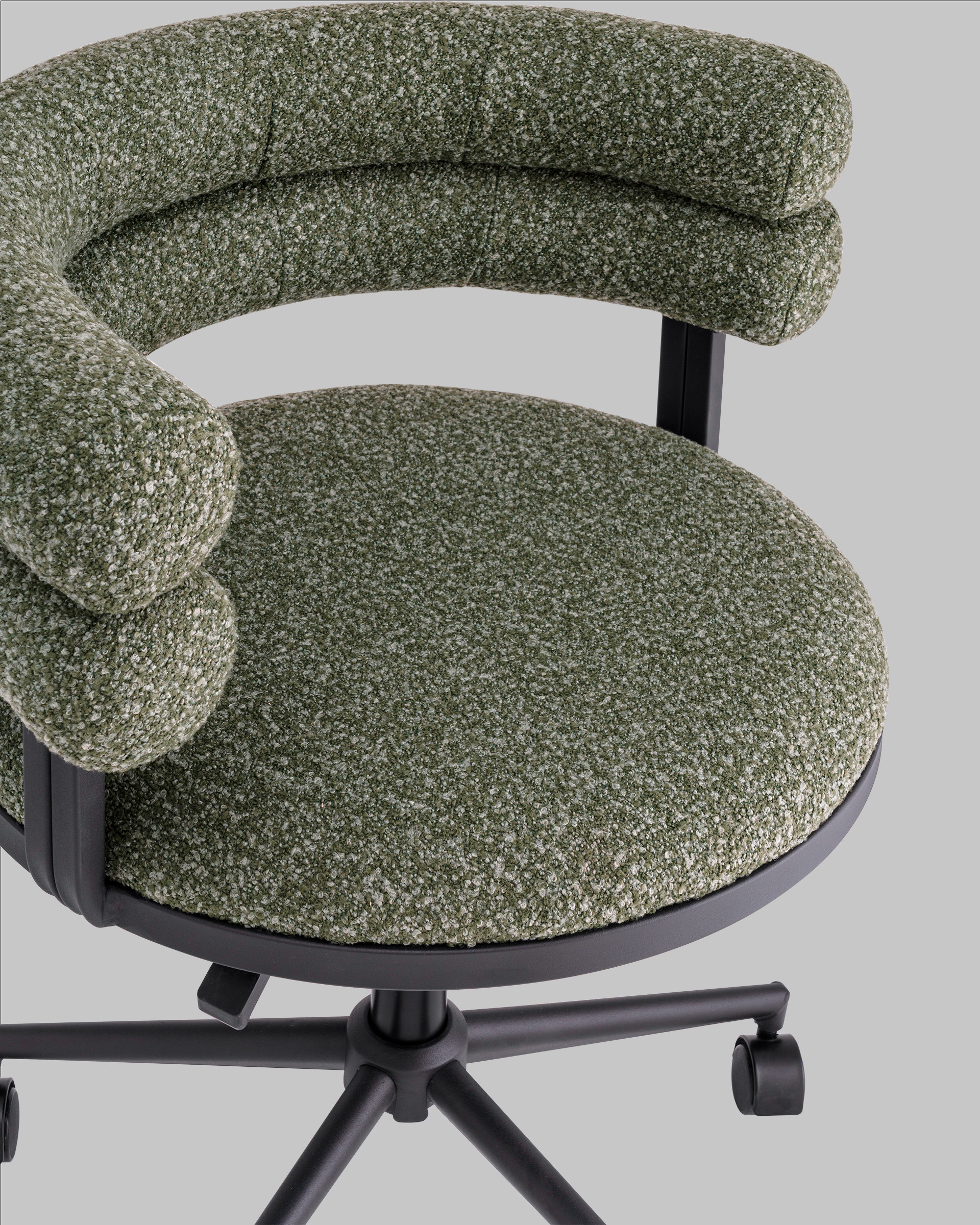 Стул офисный Ponty зелёный чёрные ножки — изображение 10