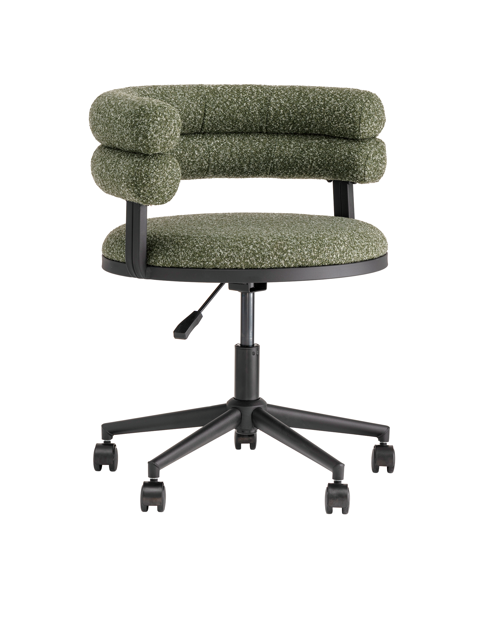 Стул офисный Ponty зелёный чёрные ножки