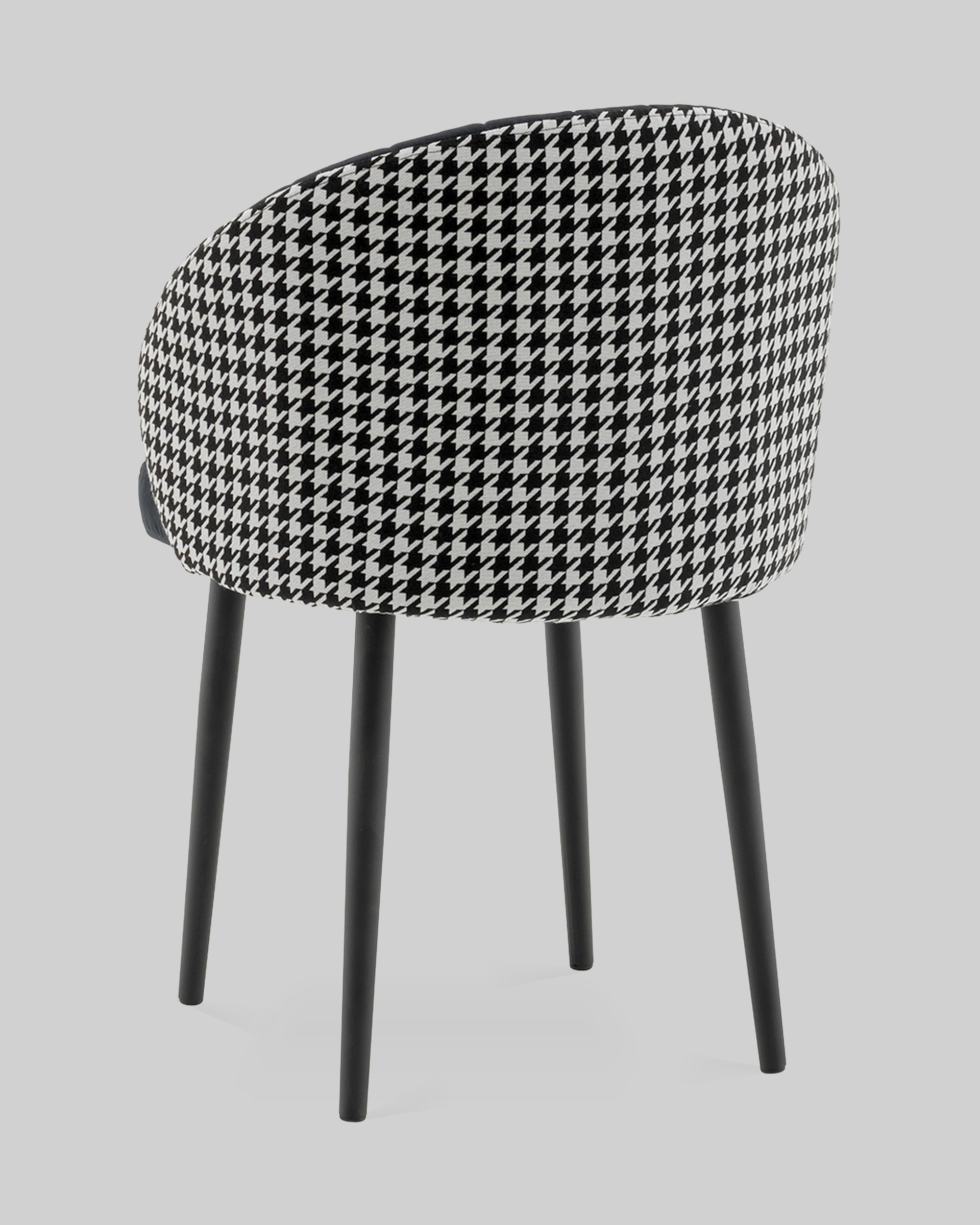 Стул Пасаденика велюр черный, спинка гусиная лапка — изображение 6