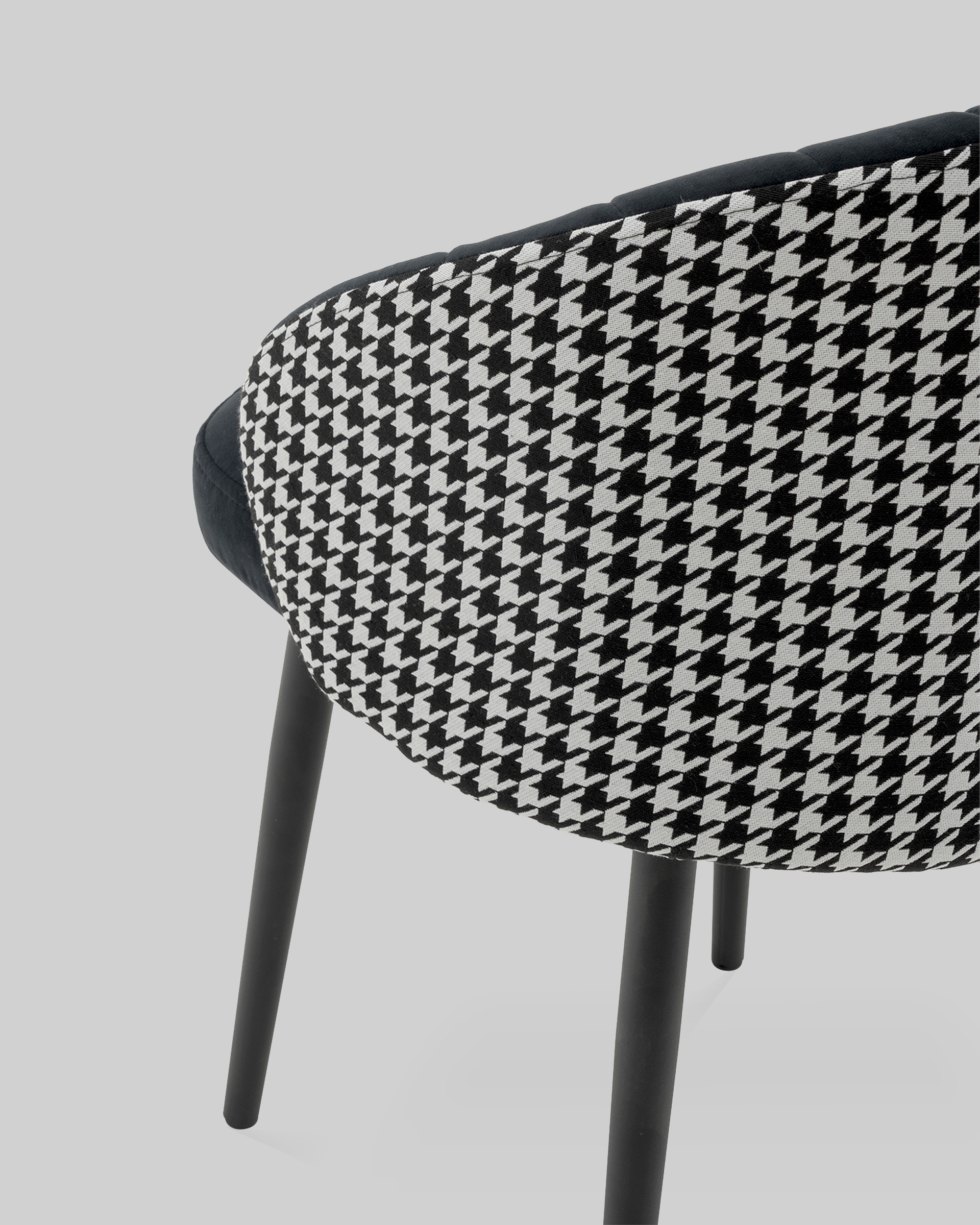 Стул Пасаденика велюр черный, спинка гусиная лапка — изображение 7