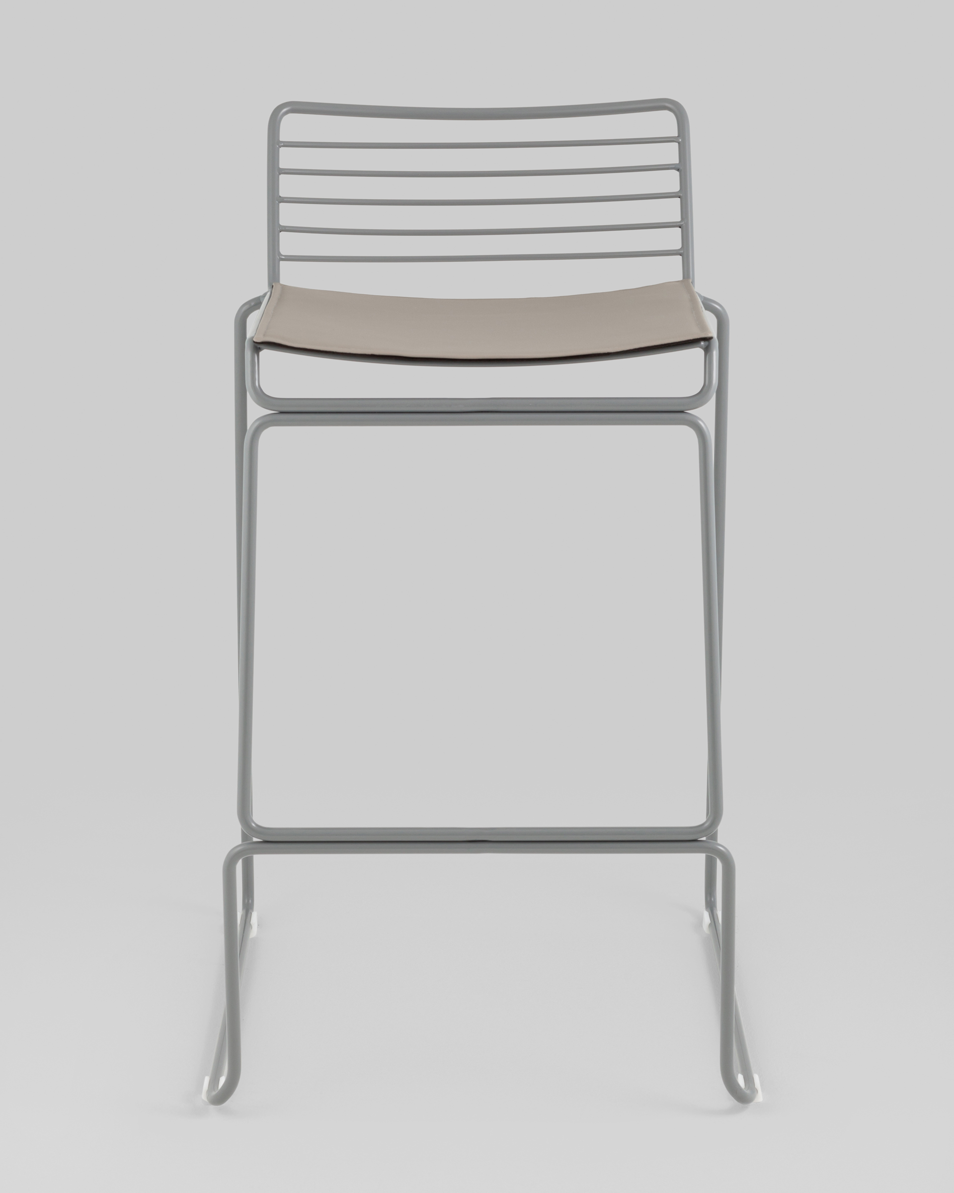 Стул полубарный Danny серый с подушкой — изображение 3