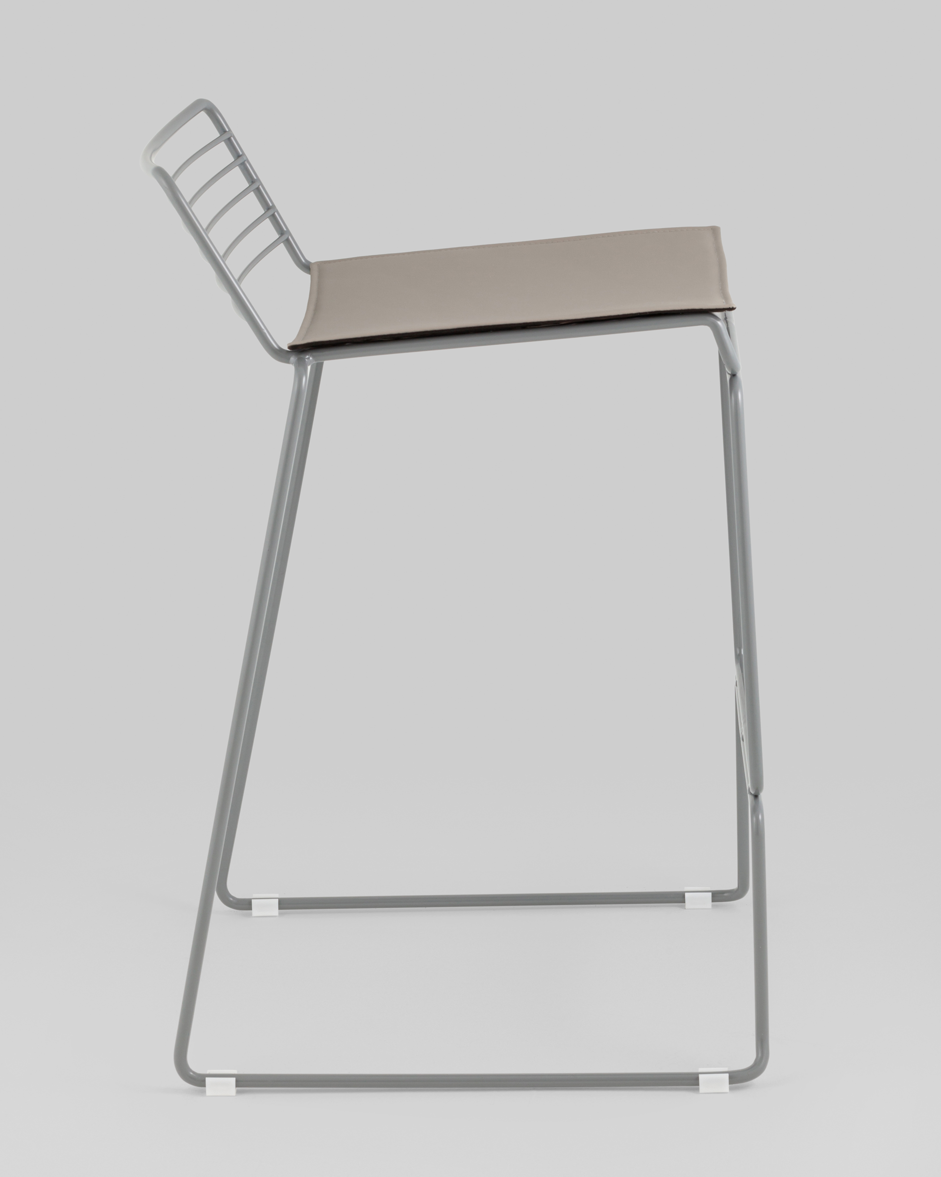 Стул полубарный Danny серый с подушкой — изображение 4