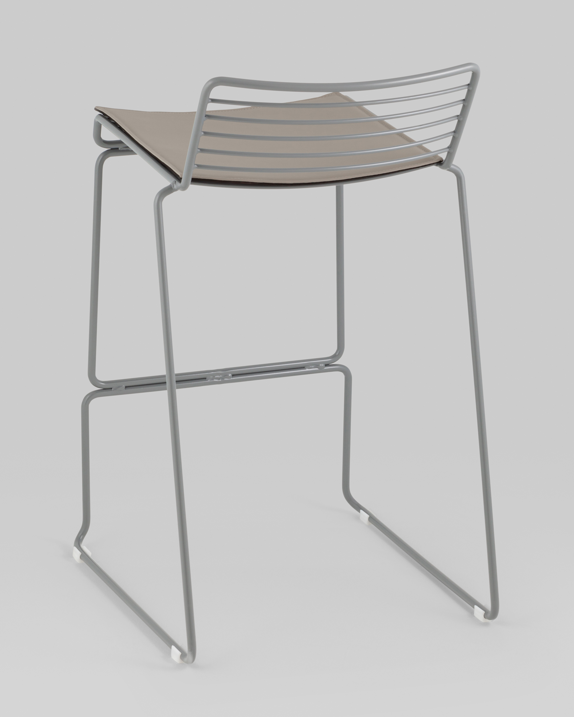 Стул полубарный Danny серый с подушкой — изображение 6