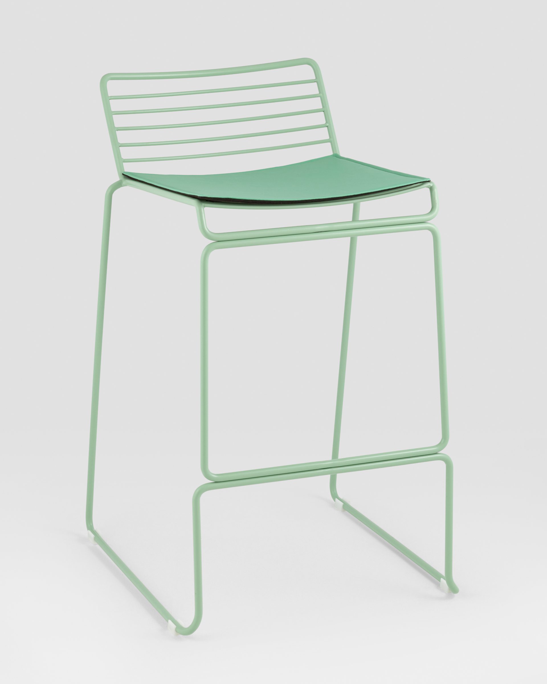 Стул полубарный Danny зеленый с подушкой — изображение 2