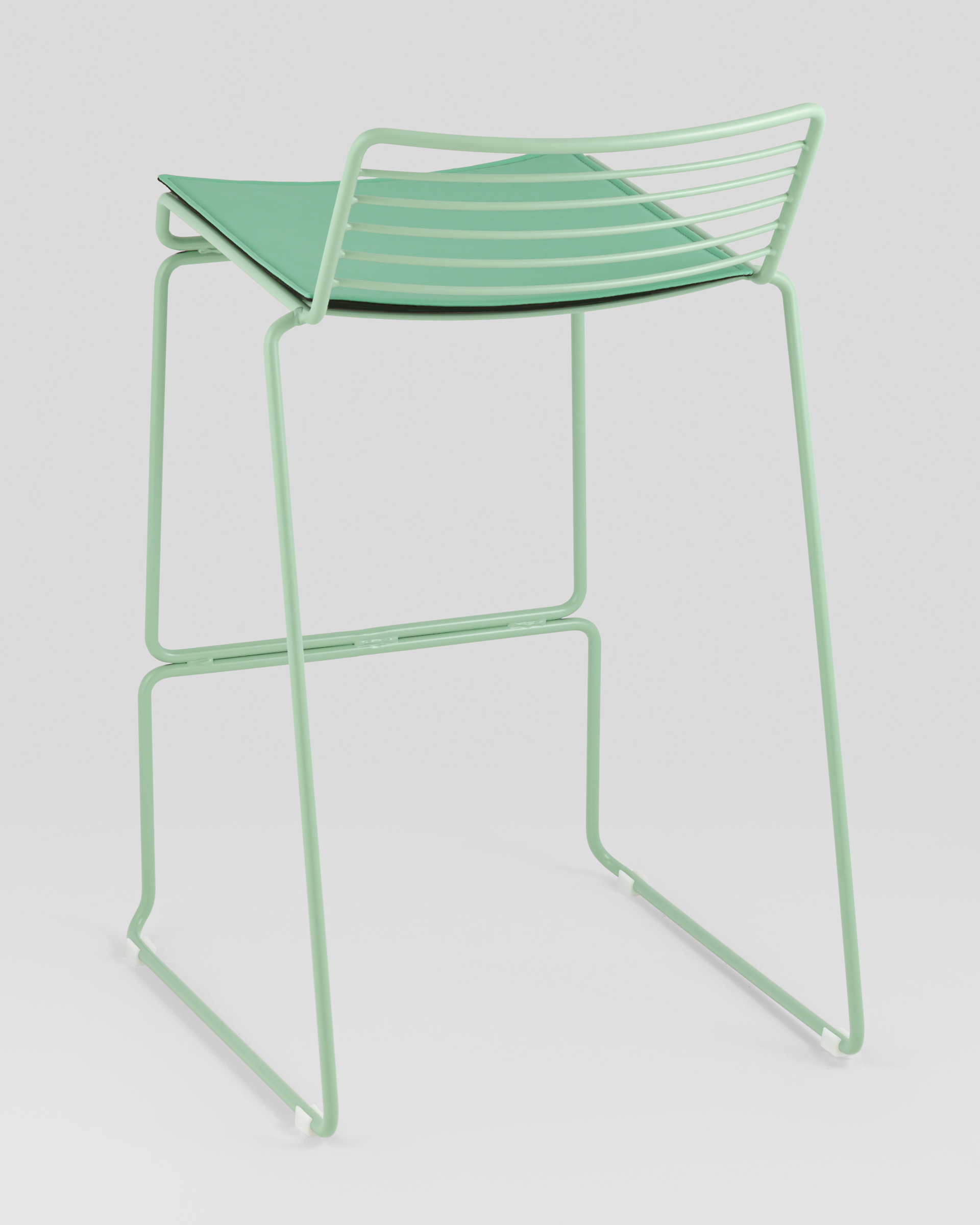 Стул полубарный Danny зеленый с подушкой — изображение 6