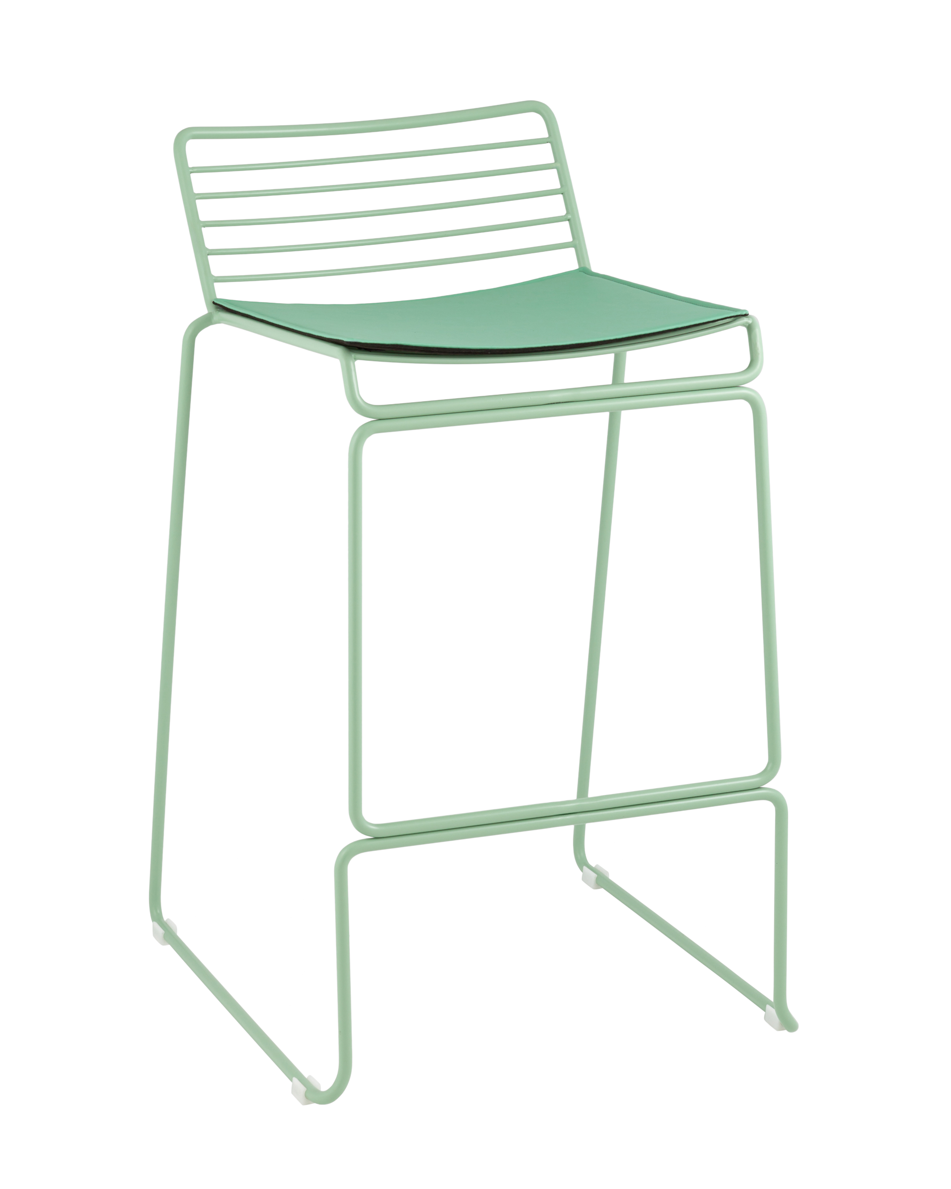 Стул полубарный Danny зеленый с подушкой