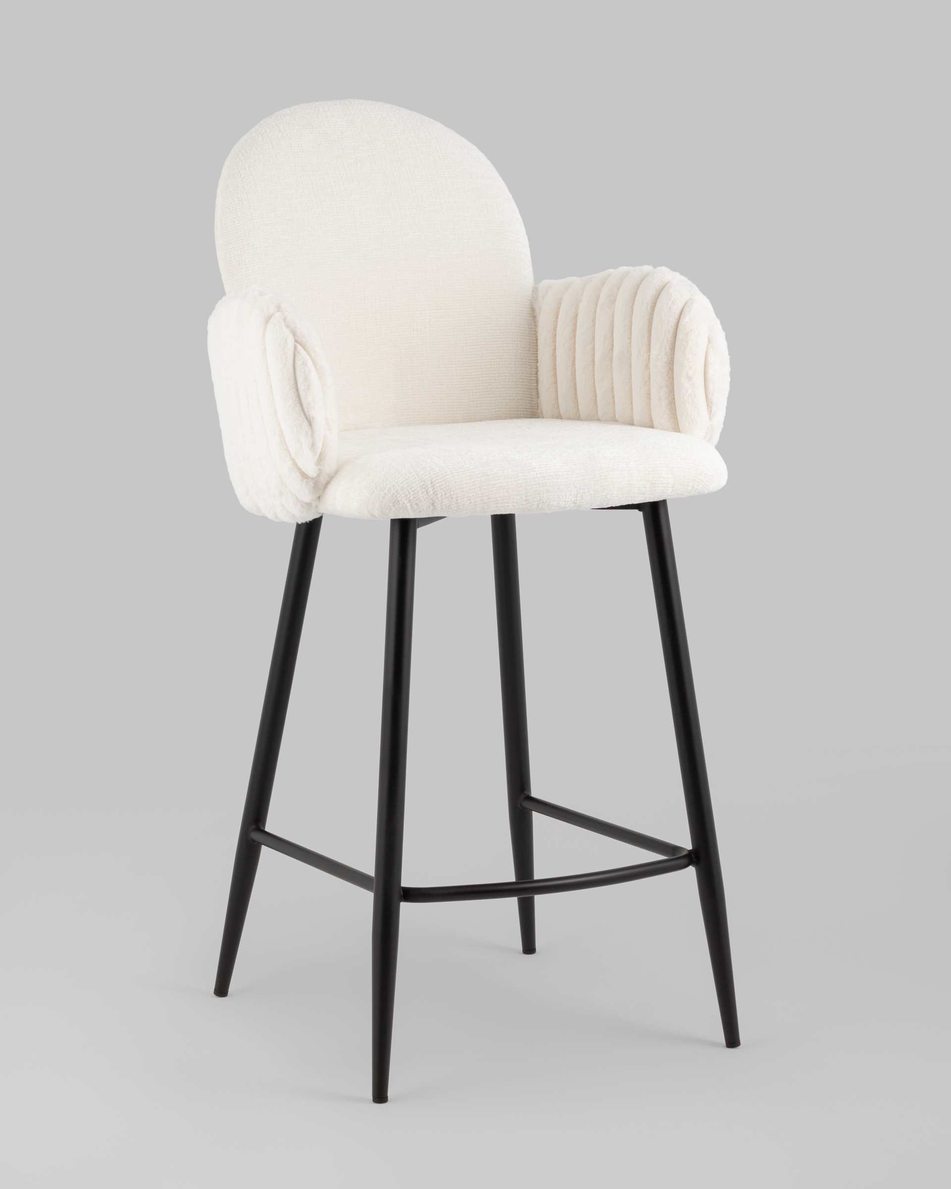 Стул полубарный Wave Stripes букле белый — изображение 2