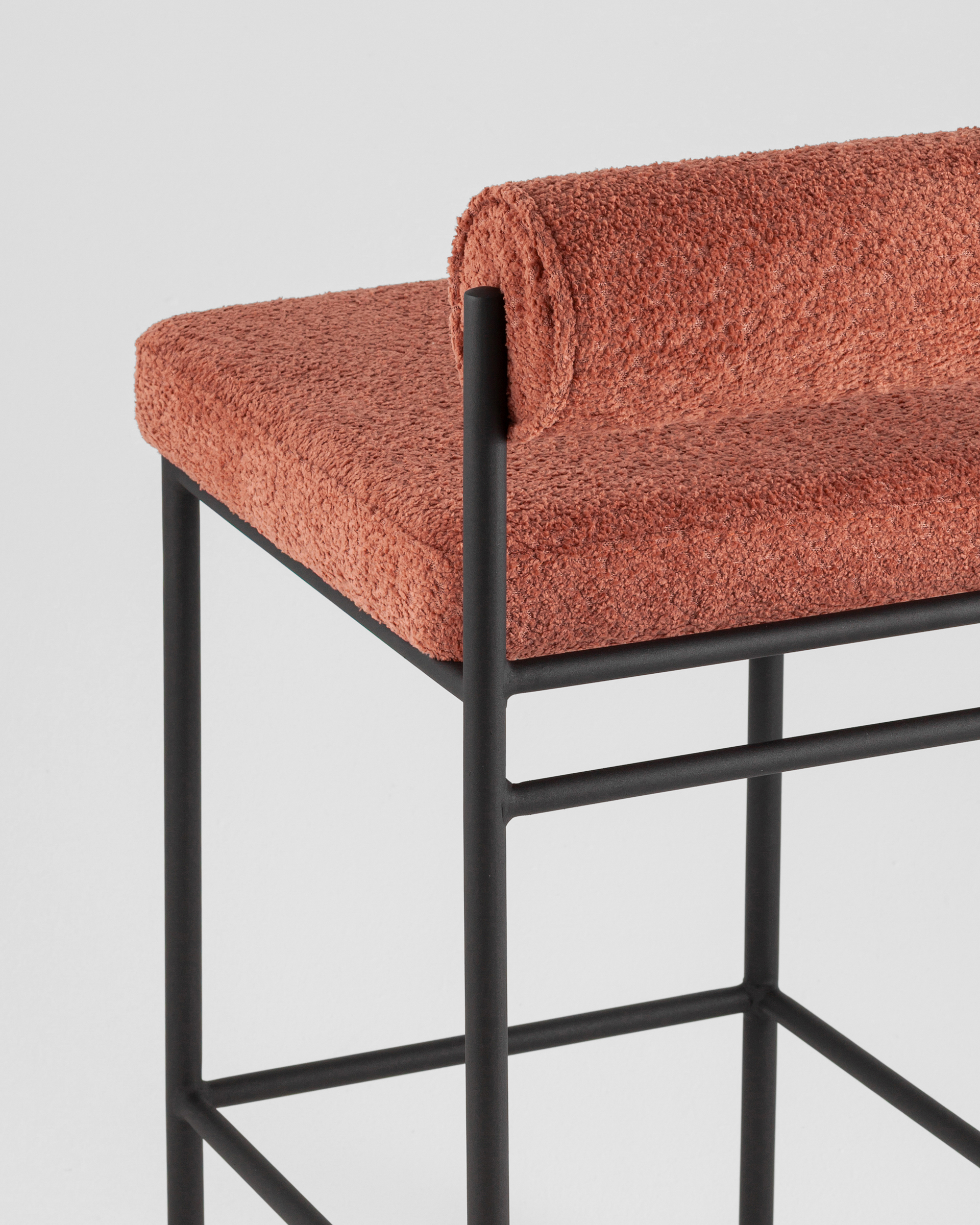 Стул полубарный Балла букле коралловый — изображение 7