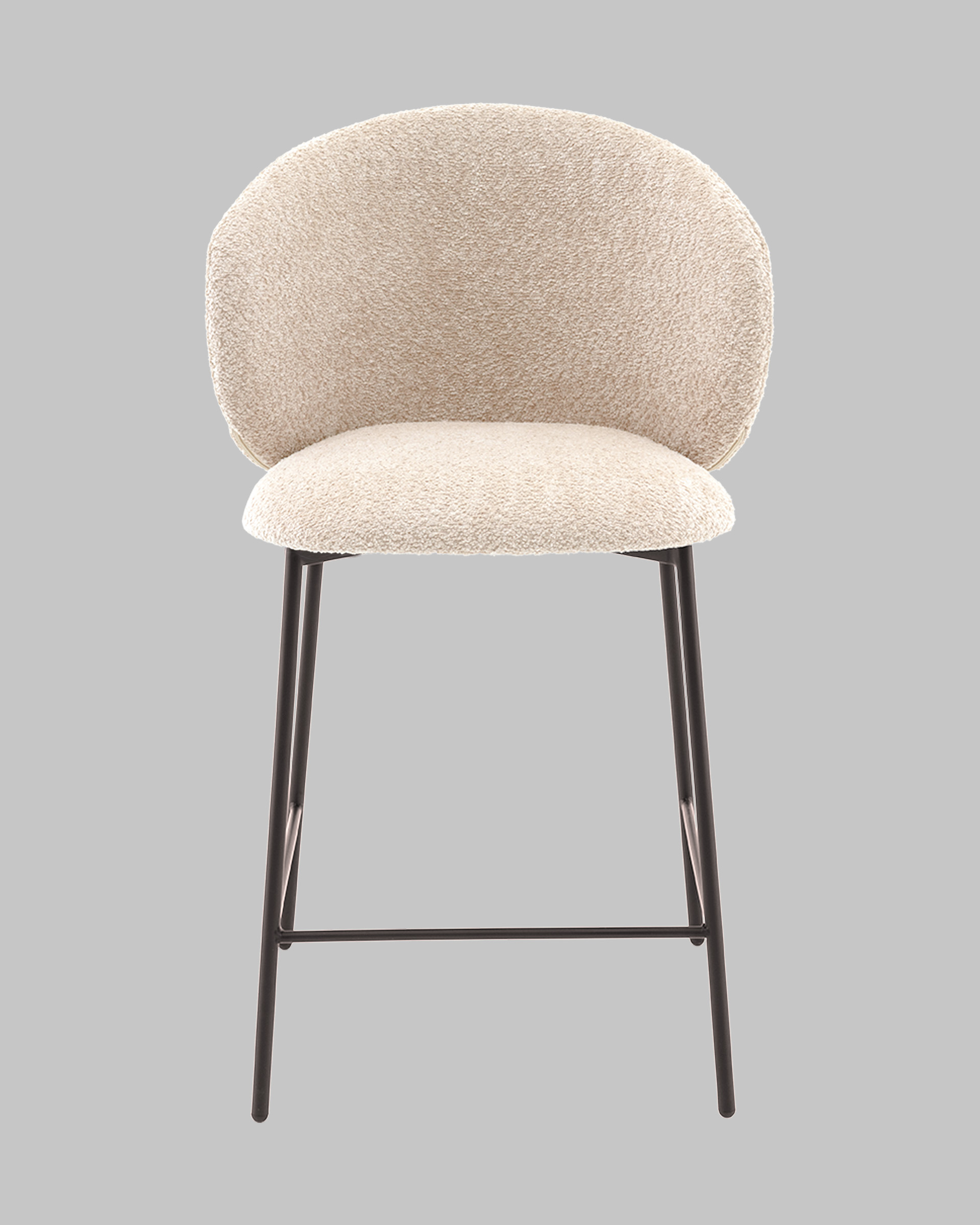 Стул полубарный Блейз букле капучино, каркас серо-коричневый — изображение 3