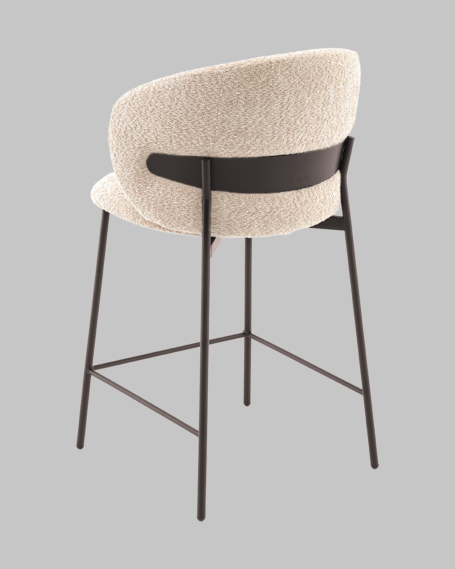 Стул полубарный Блейз букле капучино, каркас серо-коричневый — изображение 7