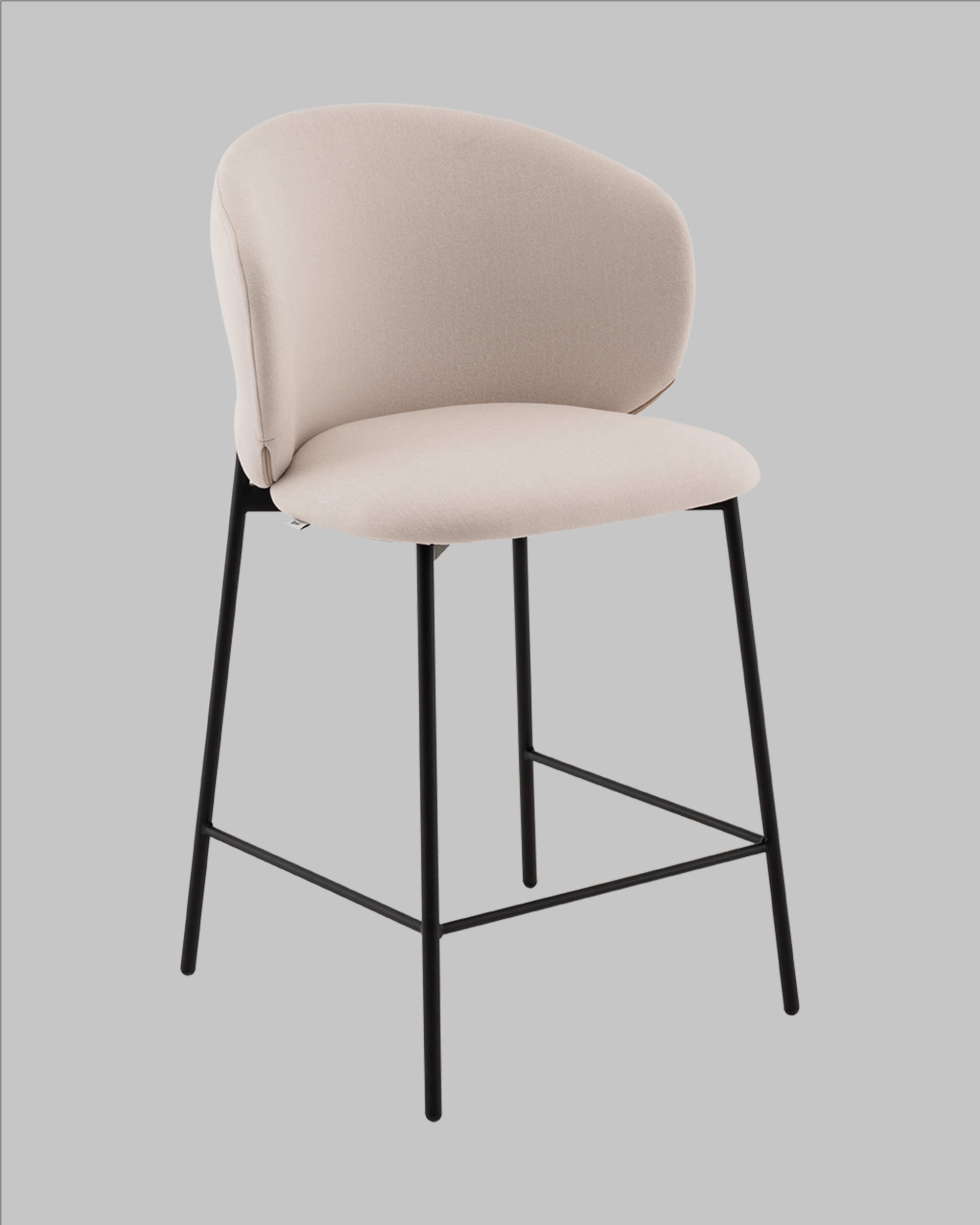 Стул полубарный Блейз велюр молочный — изображение 2