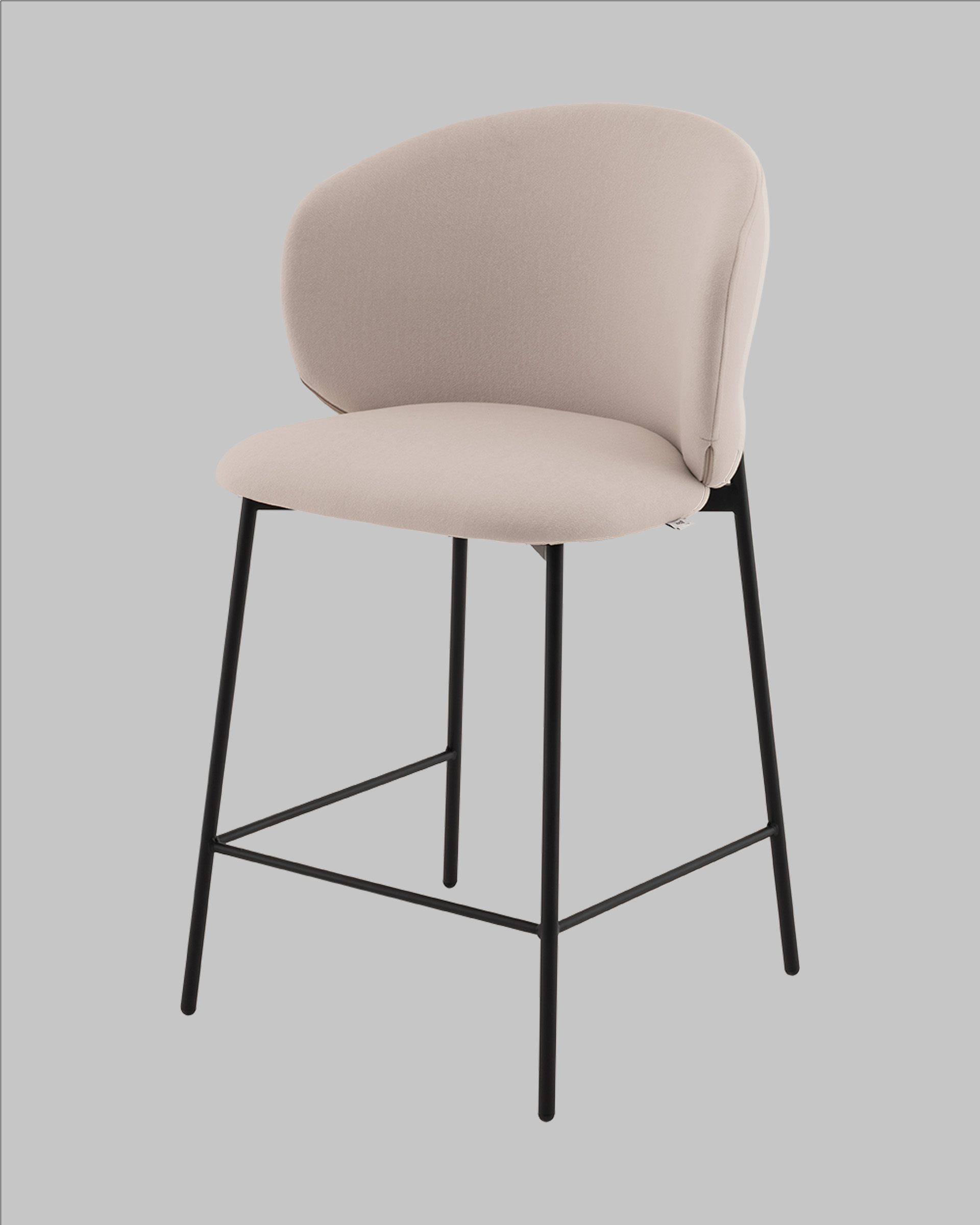 Стул полубарный Блейз велюр молочный — изображение 4