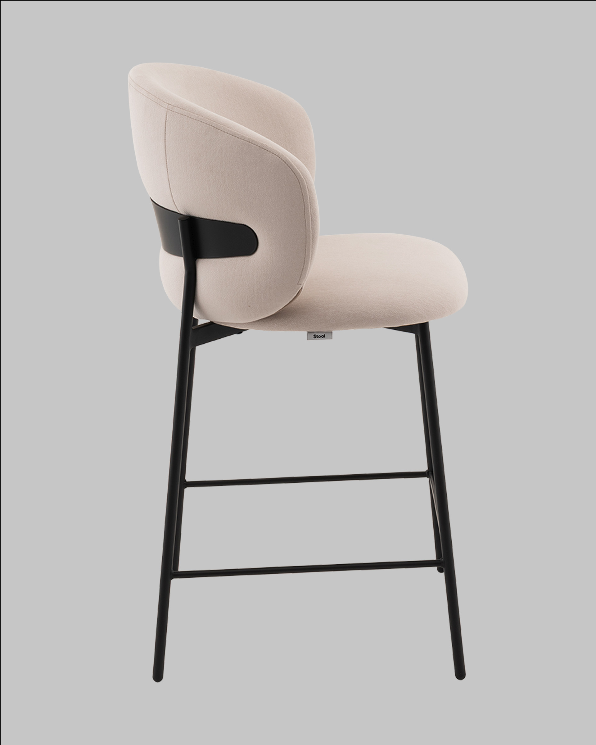 Стул полубарный Блейз велюр молочный — изображение 5