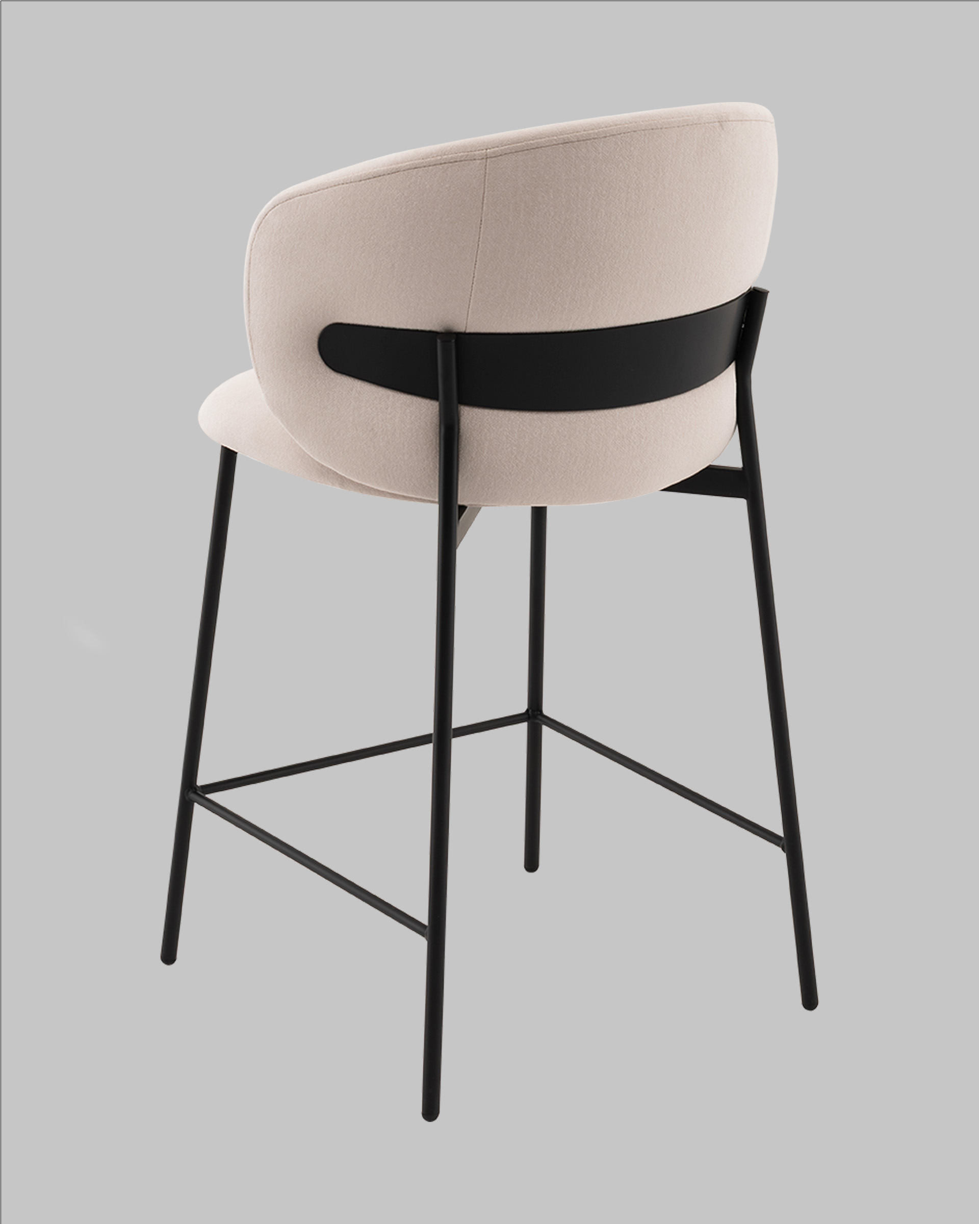 Стул полубарный Блейз велюр молочный — изображение 7