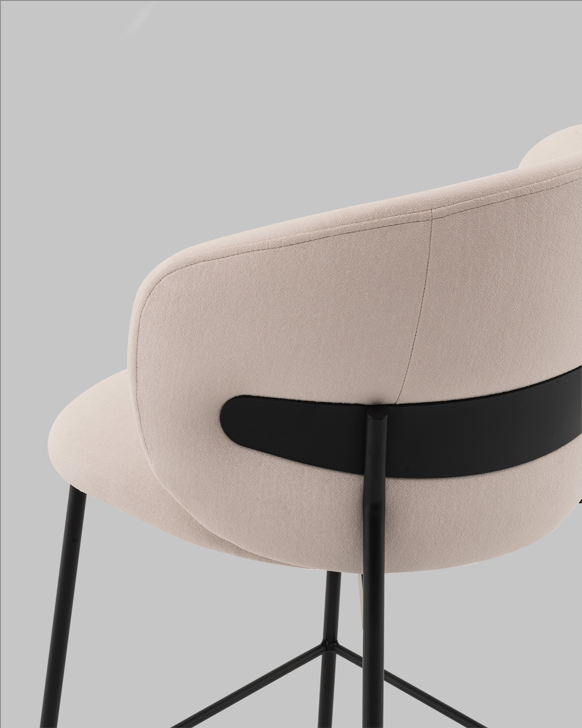 Стул полубарный Блейз велюр молочный — изображение 8