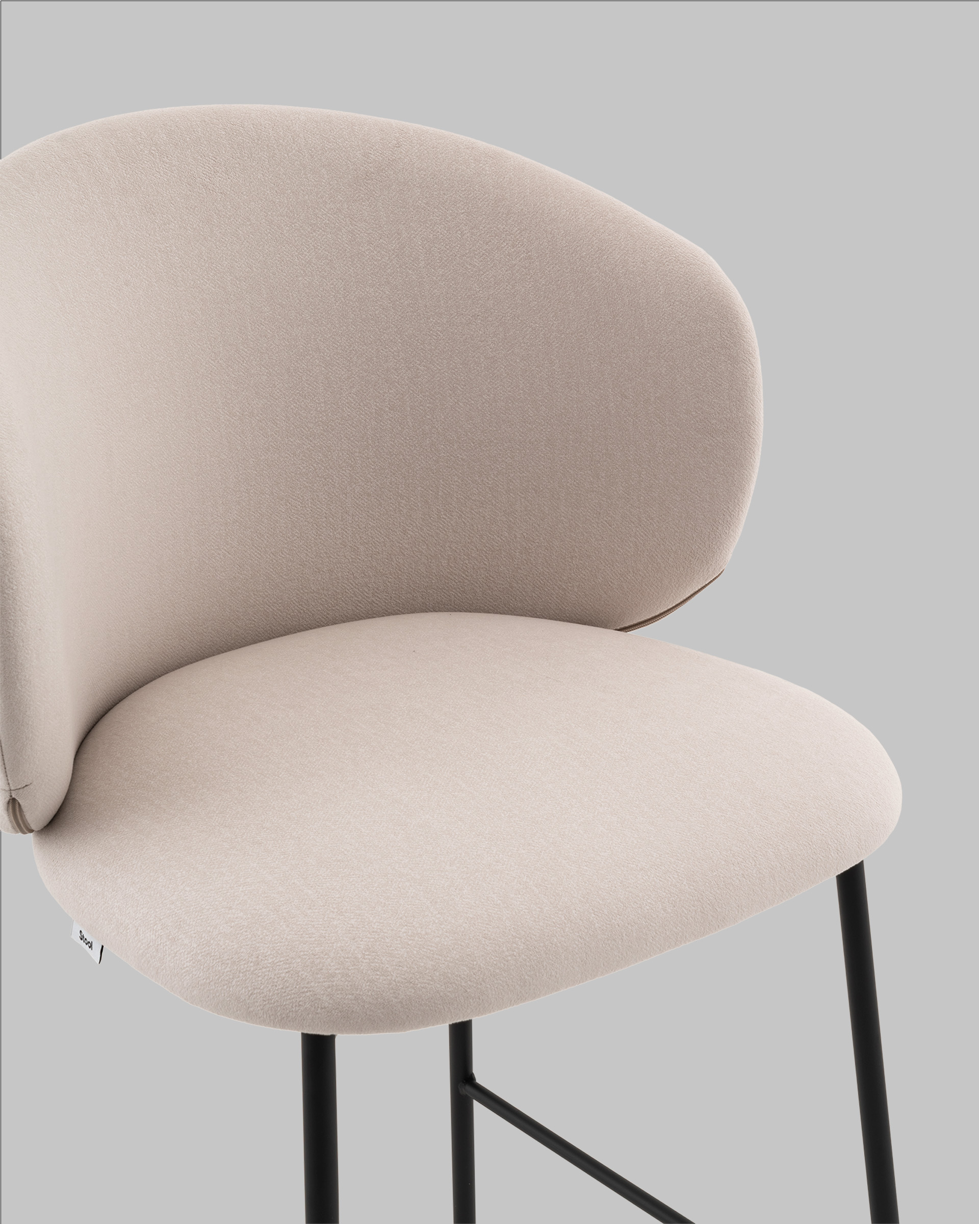 Стул полубарный Блейз велюр молочный — изображение 9