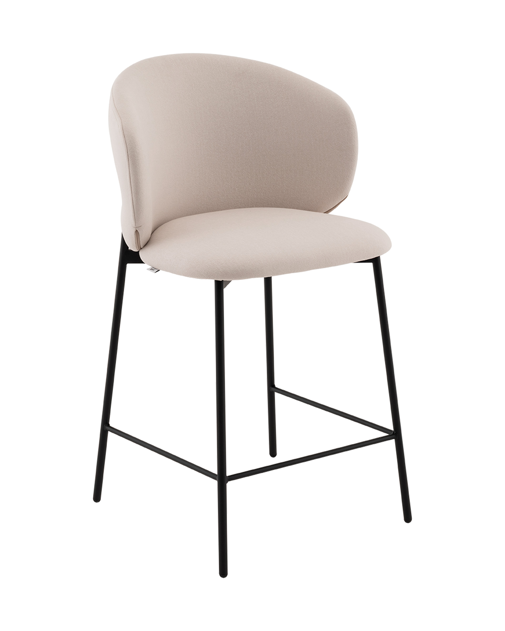 Стул полубарный Блейз велюр молочный