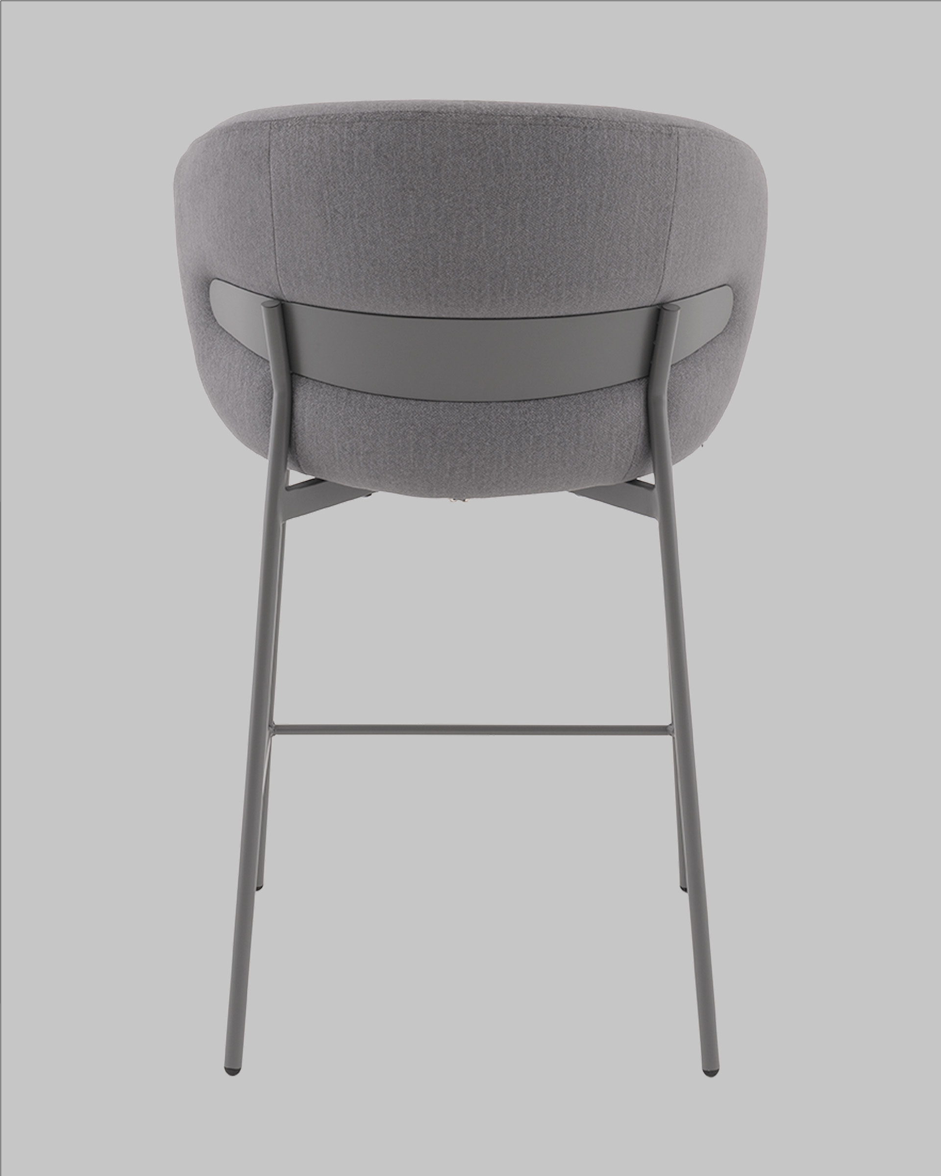 Стул полубарный Блейз велюр серый, каркас серый — изображение 6
