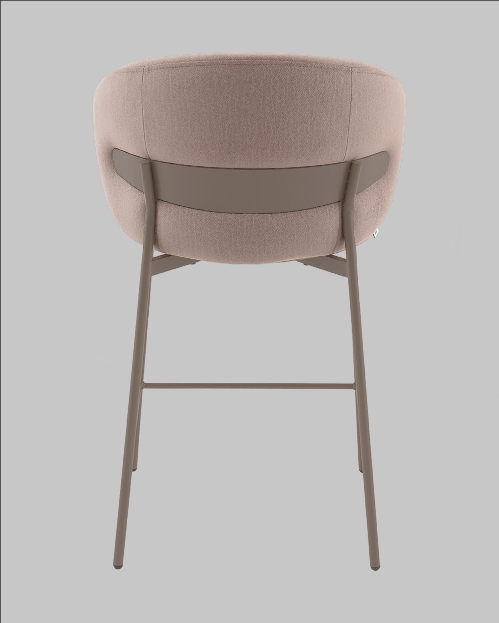 Стул полубарный Блейз велюр бежевый, каркас бежево-серый — изображение 6