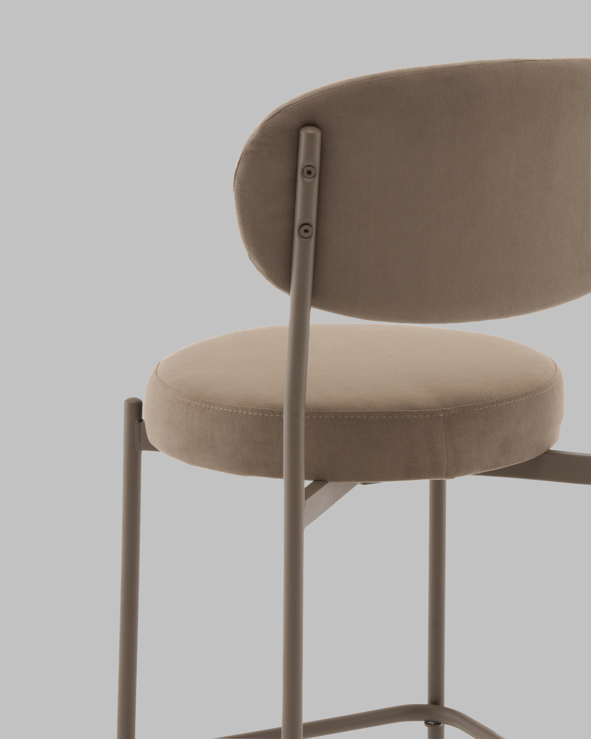 Стул Полубарный Бриф DD велюр капучино каркас капучино муар — изображение 7