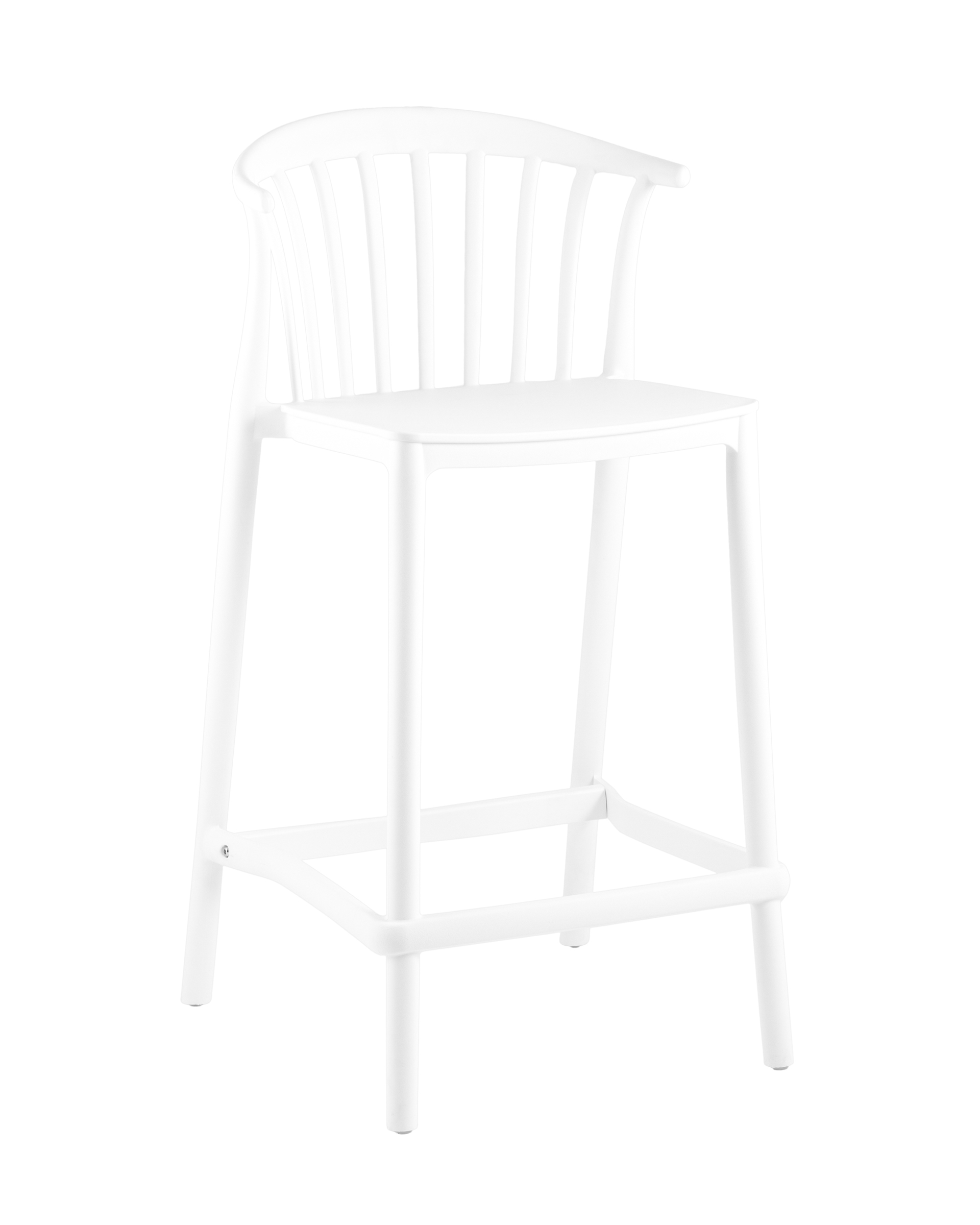 Стул полубарный Campo пластик белый