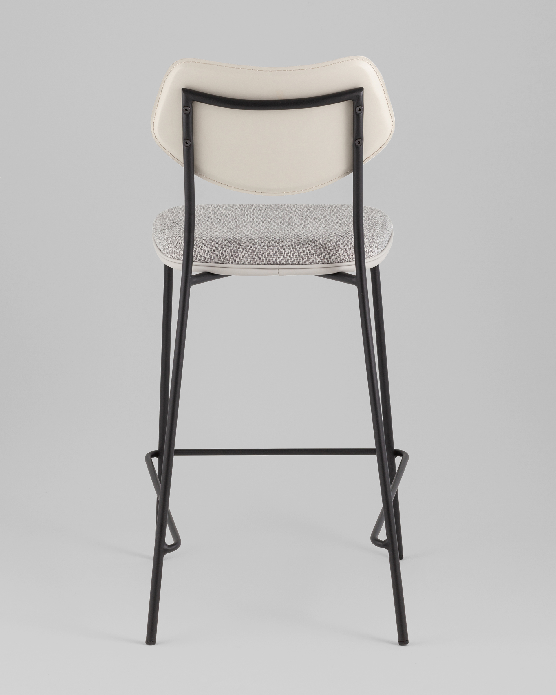 Стул полубарный Casey серый с серой экокожей — изображение 7