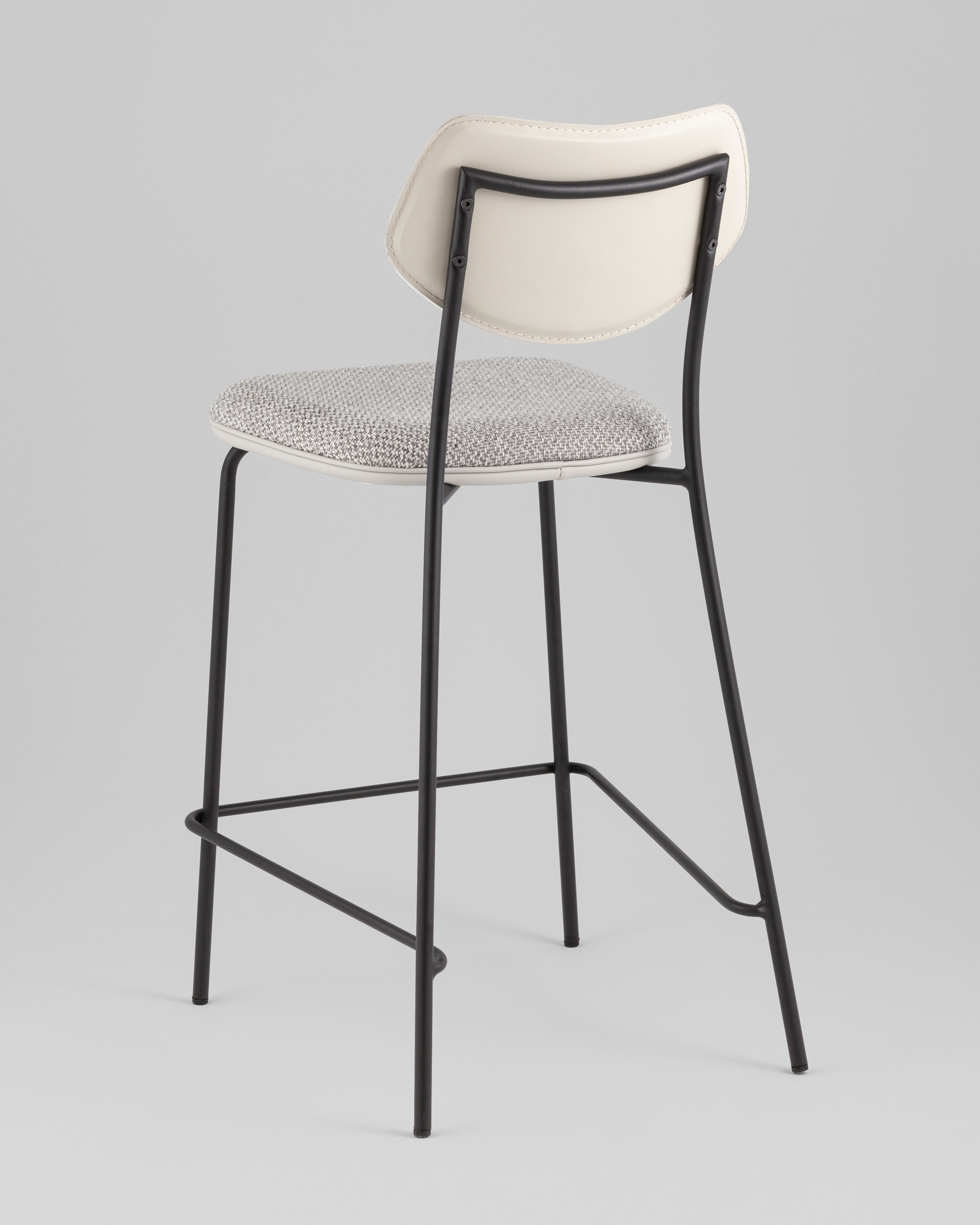 Стул полубарный Casey серый с серой экокожей — изображение 8