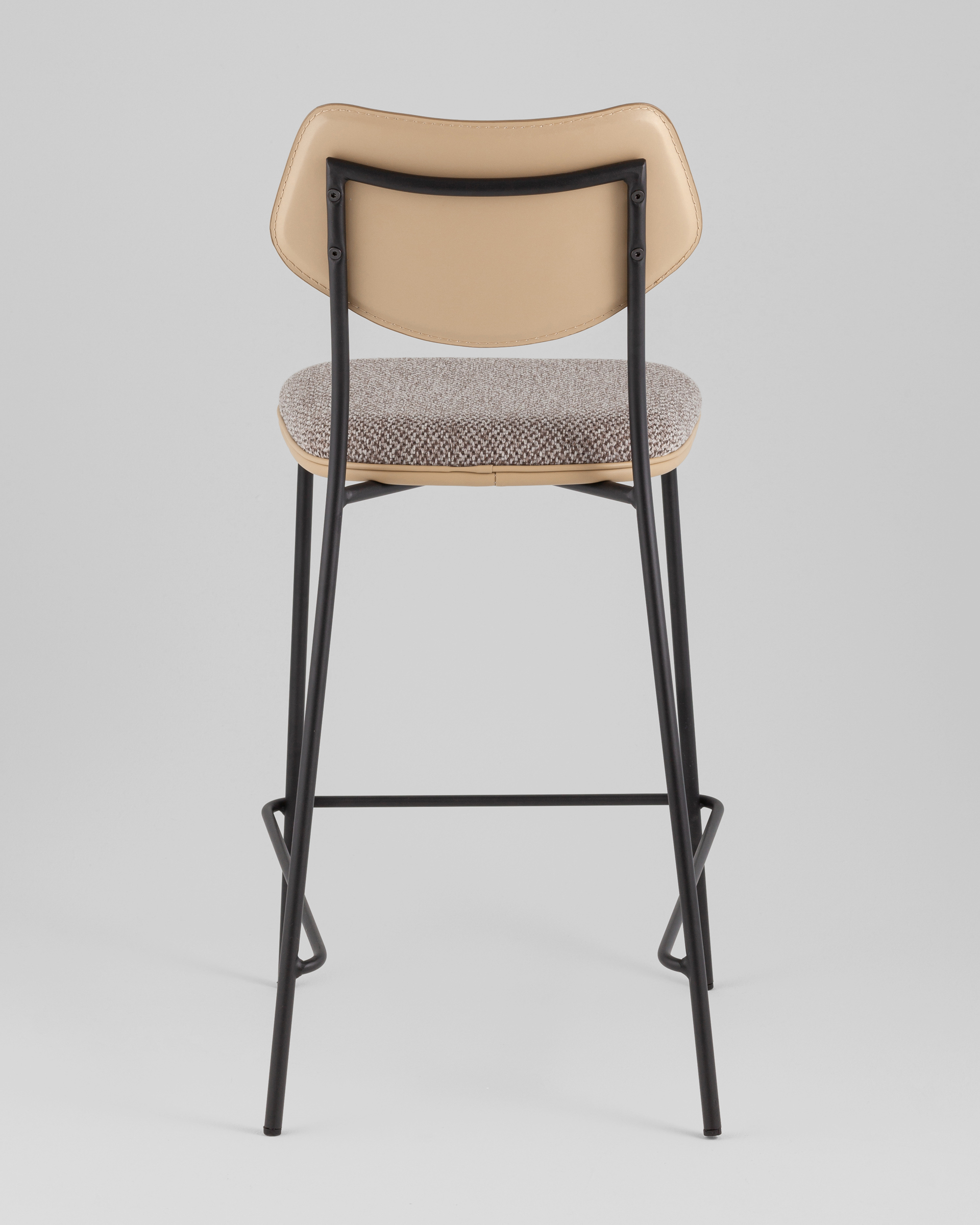 Стул полубарный Casey серо-коричневый с бежевой экокожей — изображение 5