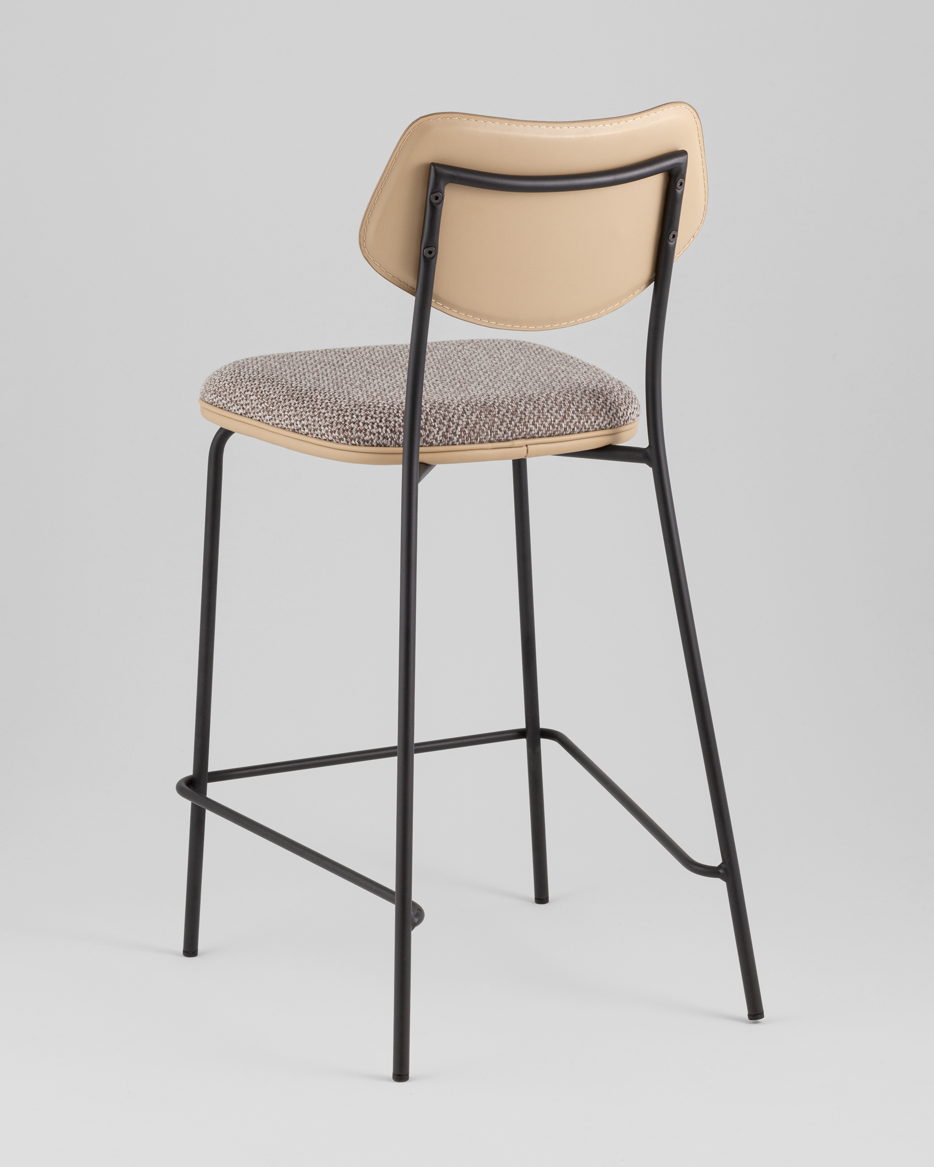 Стул полубарный Casey серо-коричневый с бежевой экокожей — изображение 6