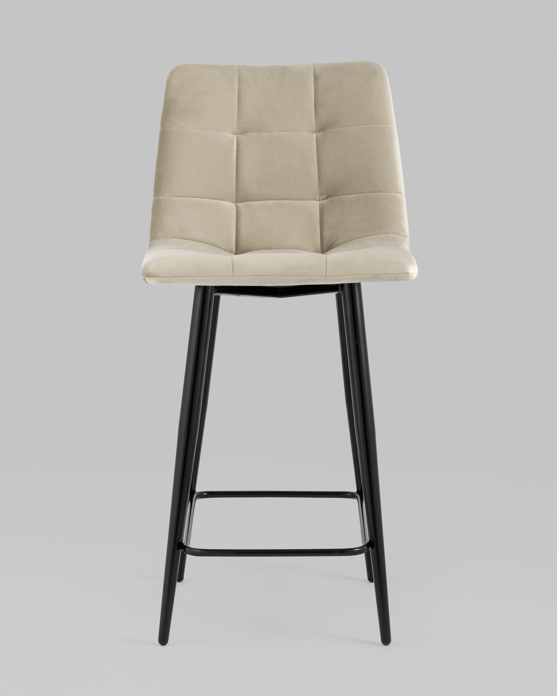 Стул полубарный Джанго велюр бежевый 2 шт. — изображение 3